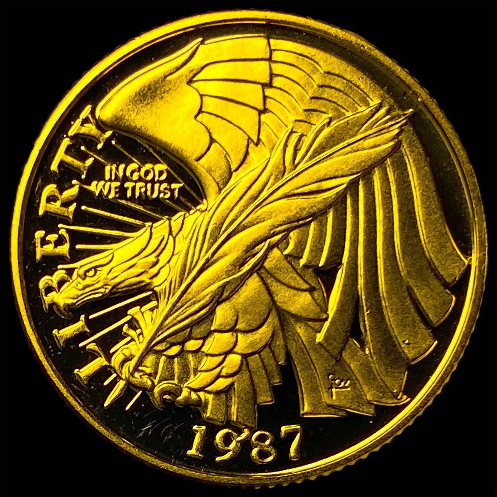 1987-W .2419oz Gold $5 Const. Commemorative GEM PROOF: 1987-W .2419oz Gold $5 Const. Commemorative GEM PROOF
