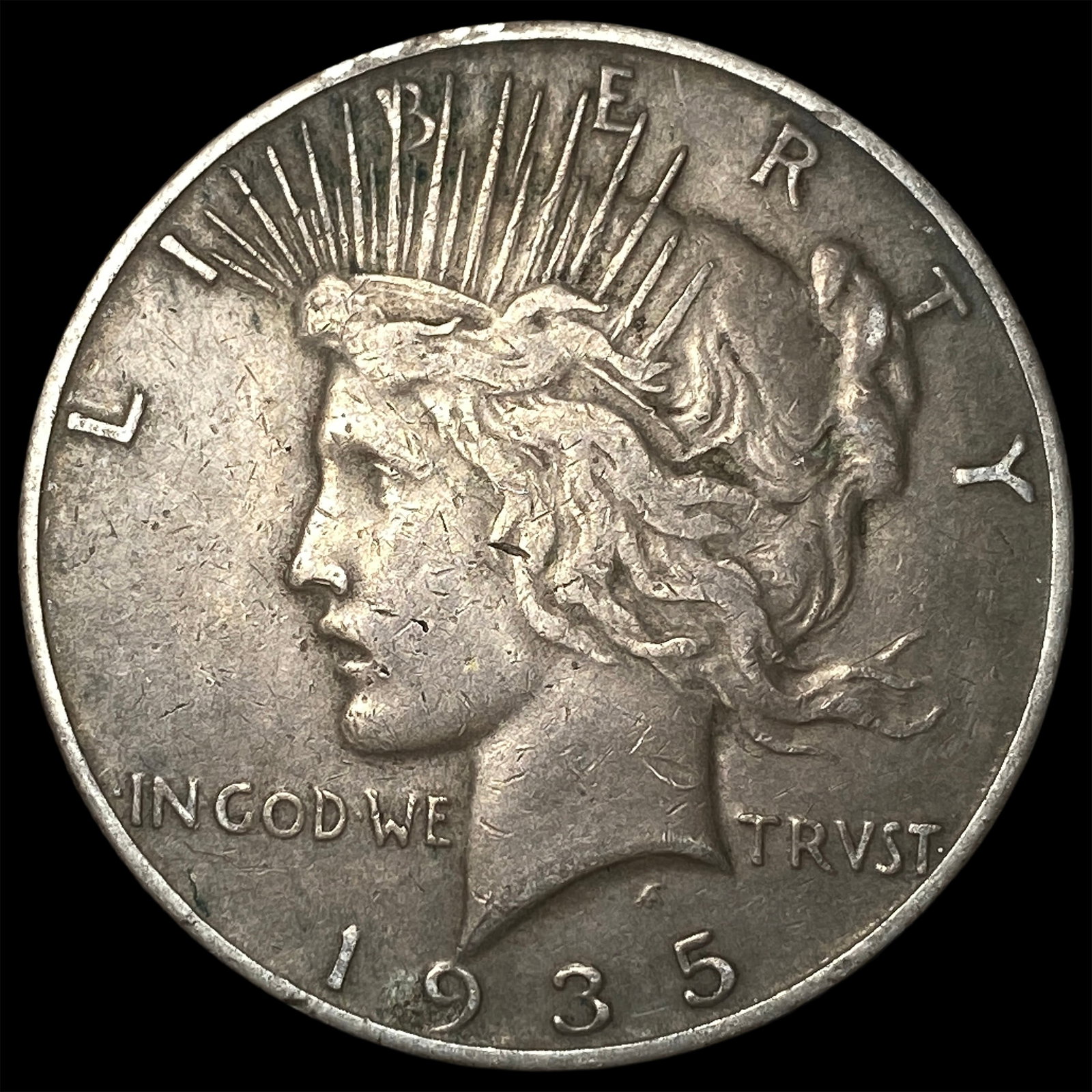 1935-S Silver Peace Dollar LIGHTLY CIRCULATED: 1935-S Silver Peace Dollar LIGHTLY CIRCULATED
