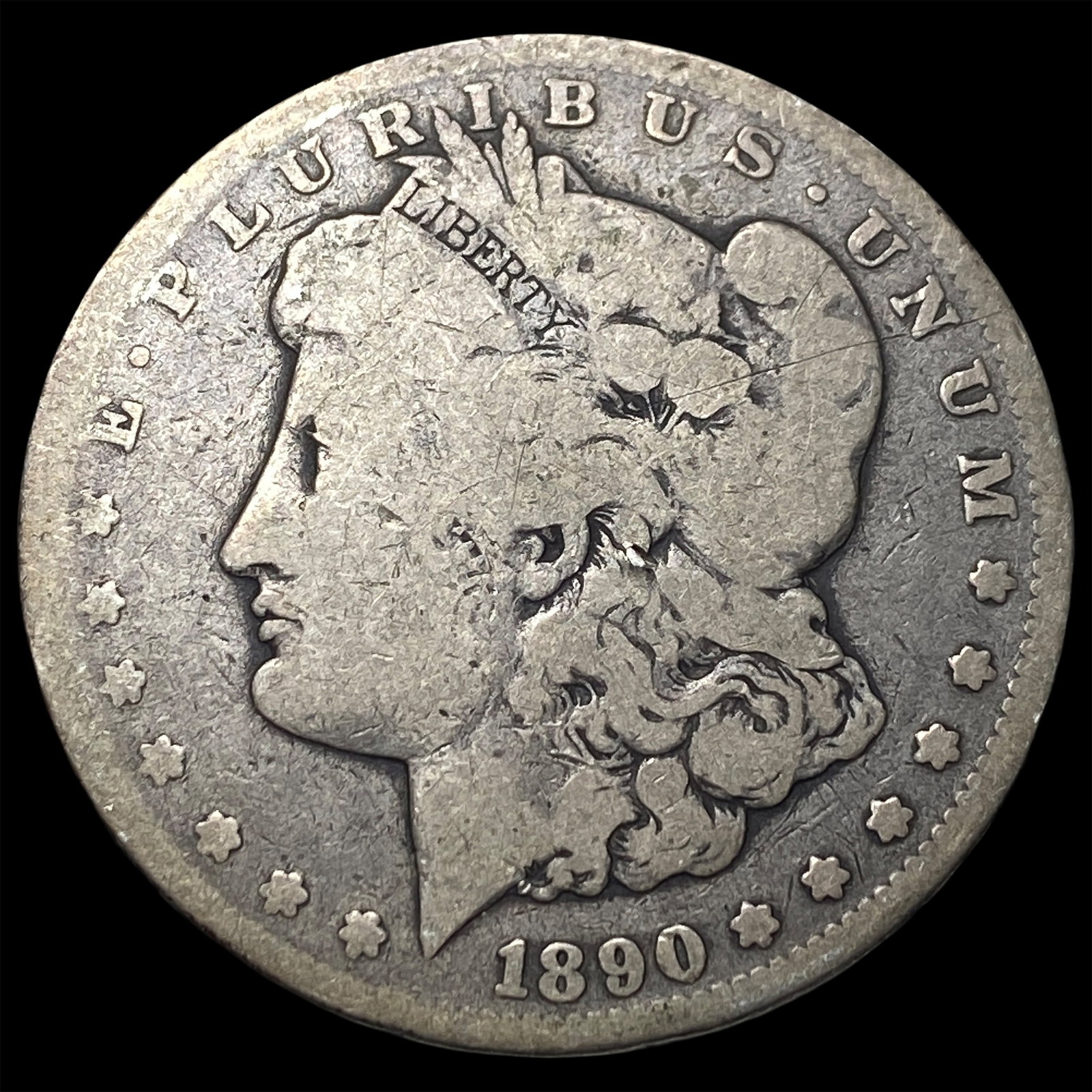 1890-CC Silver Morgan Dollar LIGHTLY CIRCULATED: 1890-CC Silver Morgan Dollar LIGHTLY CIRCULATED