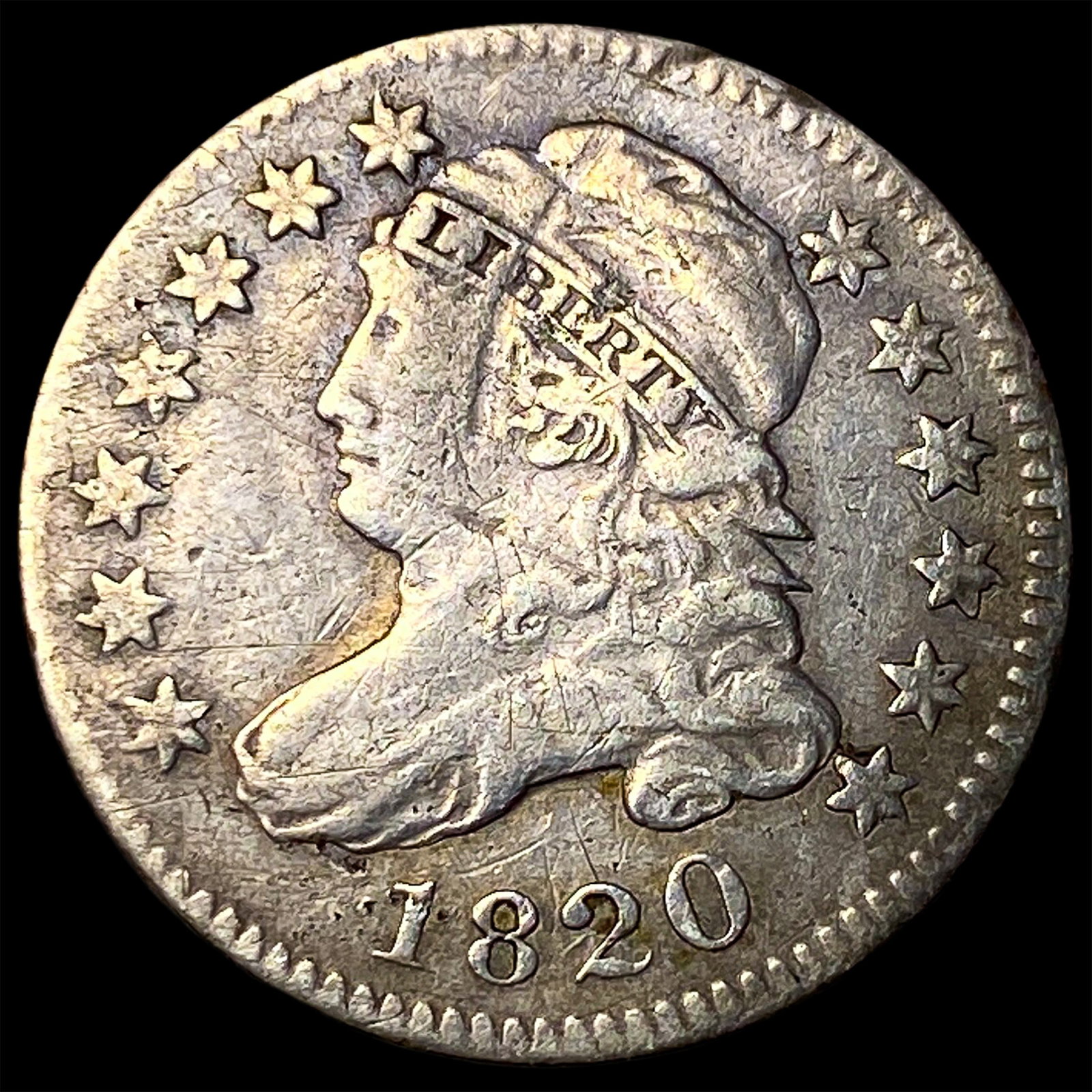 1820 Capped Bust Dime LIGHTLY CIRCULATED: 1820 Capped Bust Dime LIGHTLY CIRCULATED