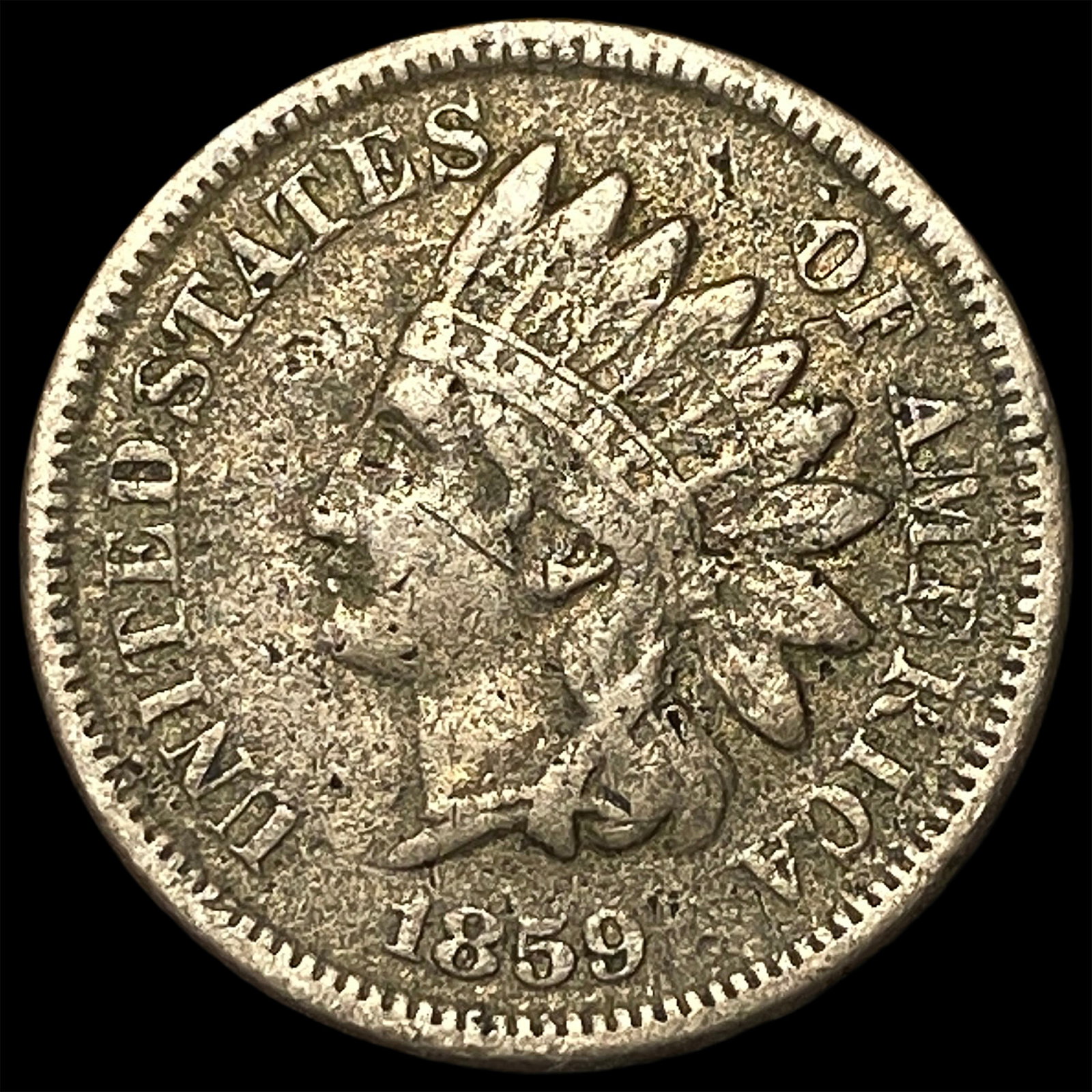 1859 Indian Head Cent NEARLY UNCIRCULATED: 1859 Indian Head Cent NEARLY UNCIRCULATED