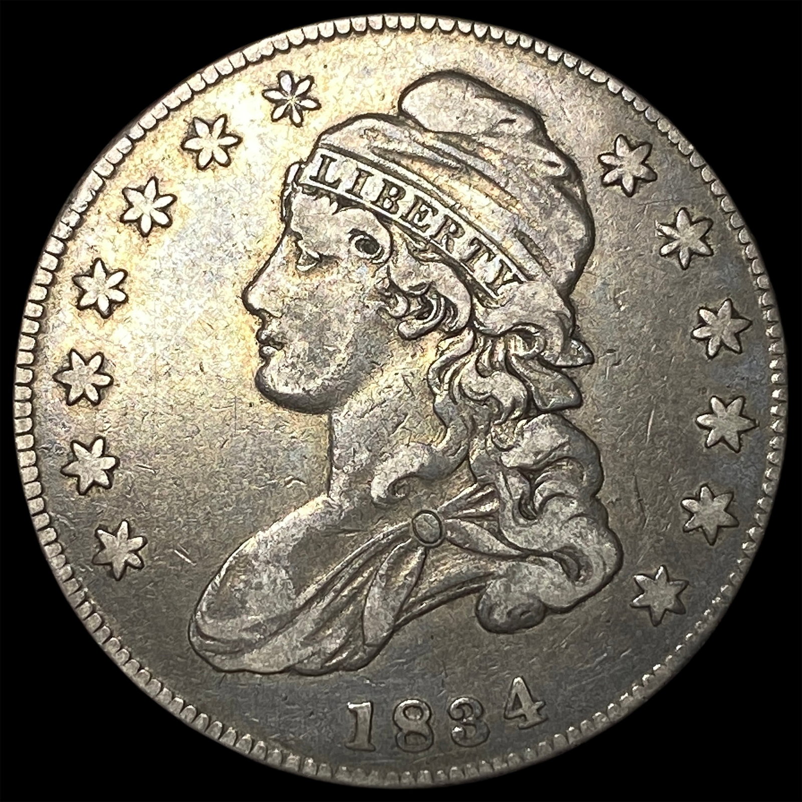 1834 Capped Bust Half Dollar LIGHTLY CIRCULATED: 1834 Capped Bust Half Dollar LIGHTLY CIRCULATED