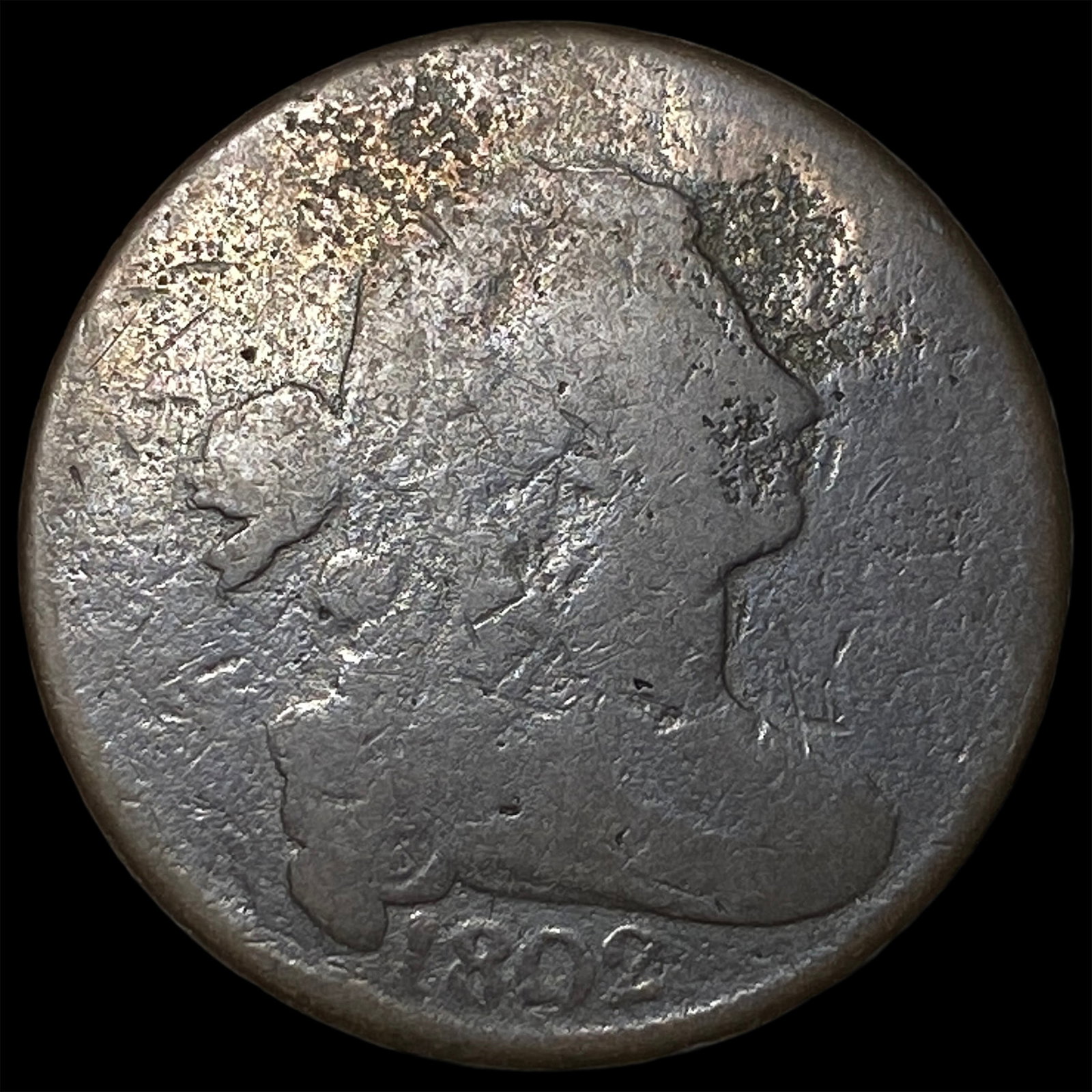 1802 Draped Bust Large Cent NICELY CIRCULATED: 1802 Draped Bust Large Cent NICELY CIRCULATED