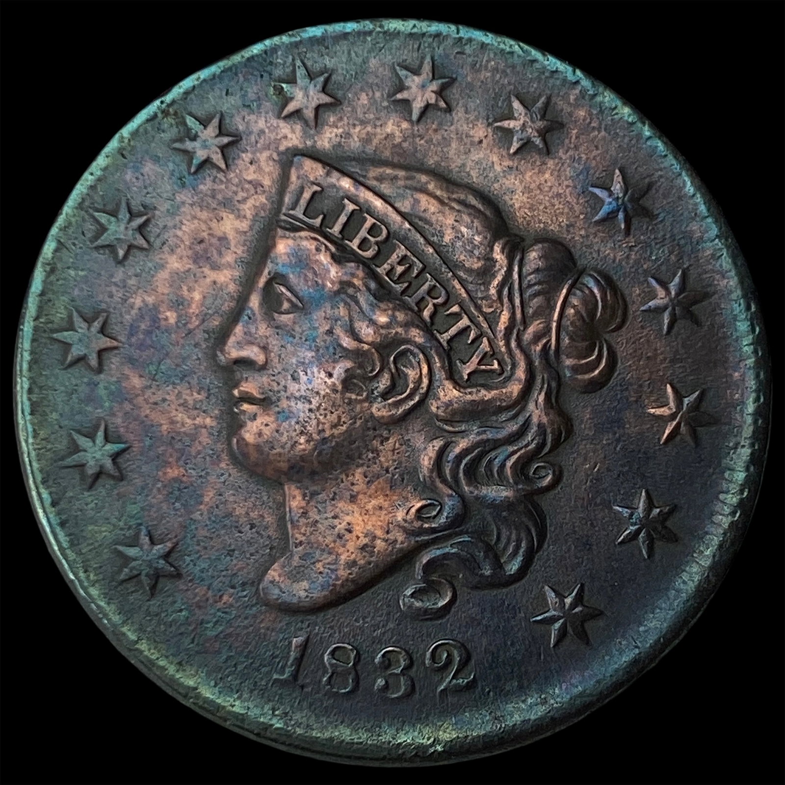 1832 Coronet Head Large Cent CHOICE AU: 1832 Coronet Head Large Cent CHOICE AU