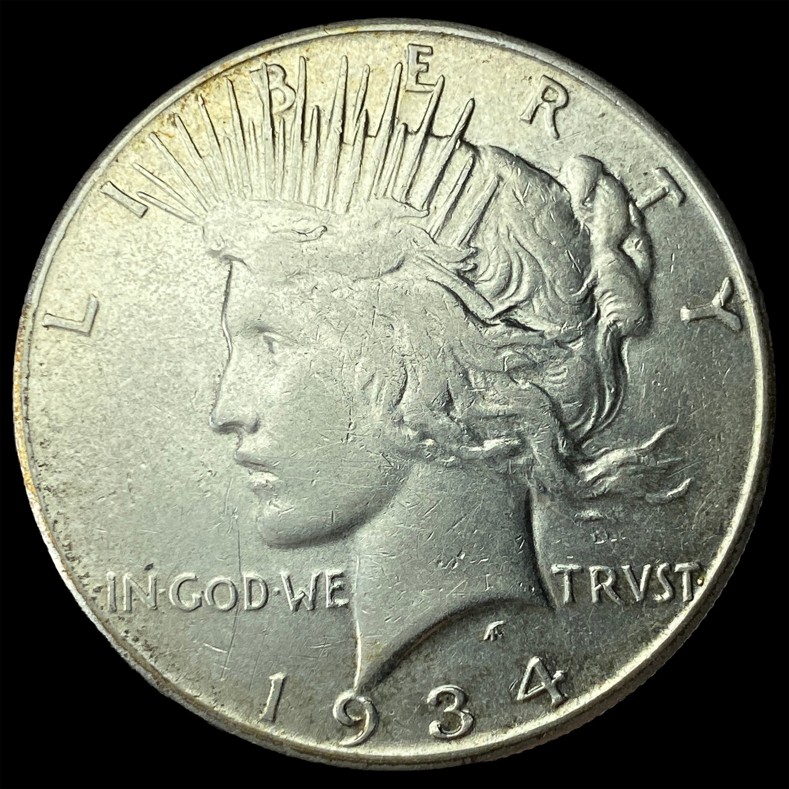 1934-S Silver Peace Dollar CLOSELY UNCIRCULATED: 1934-S Silver Peace Dollar CLOSELY UNCIRCULATED