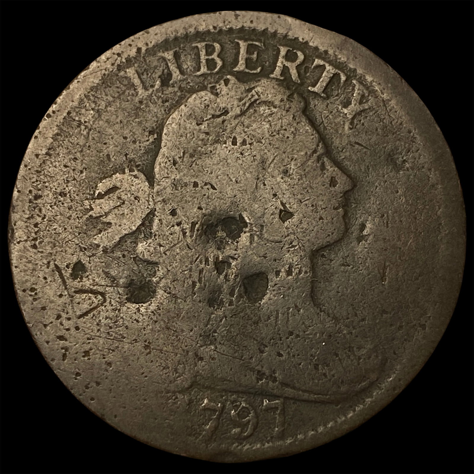 1797 Draped Bust Large Cent NICELY CIRCULATED: 1797 Draped Bust Large Cent NICELY CIRCULATED