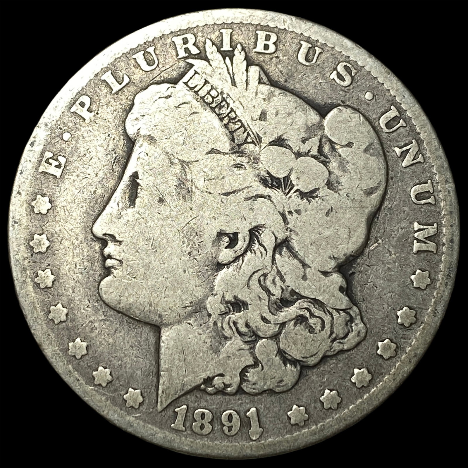 1891-CC Silver Morgan Dollar NICELY CIRCULATED: 1891-CC Silver Morgan Dollar NICELY CIRCULATED