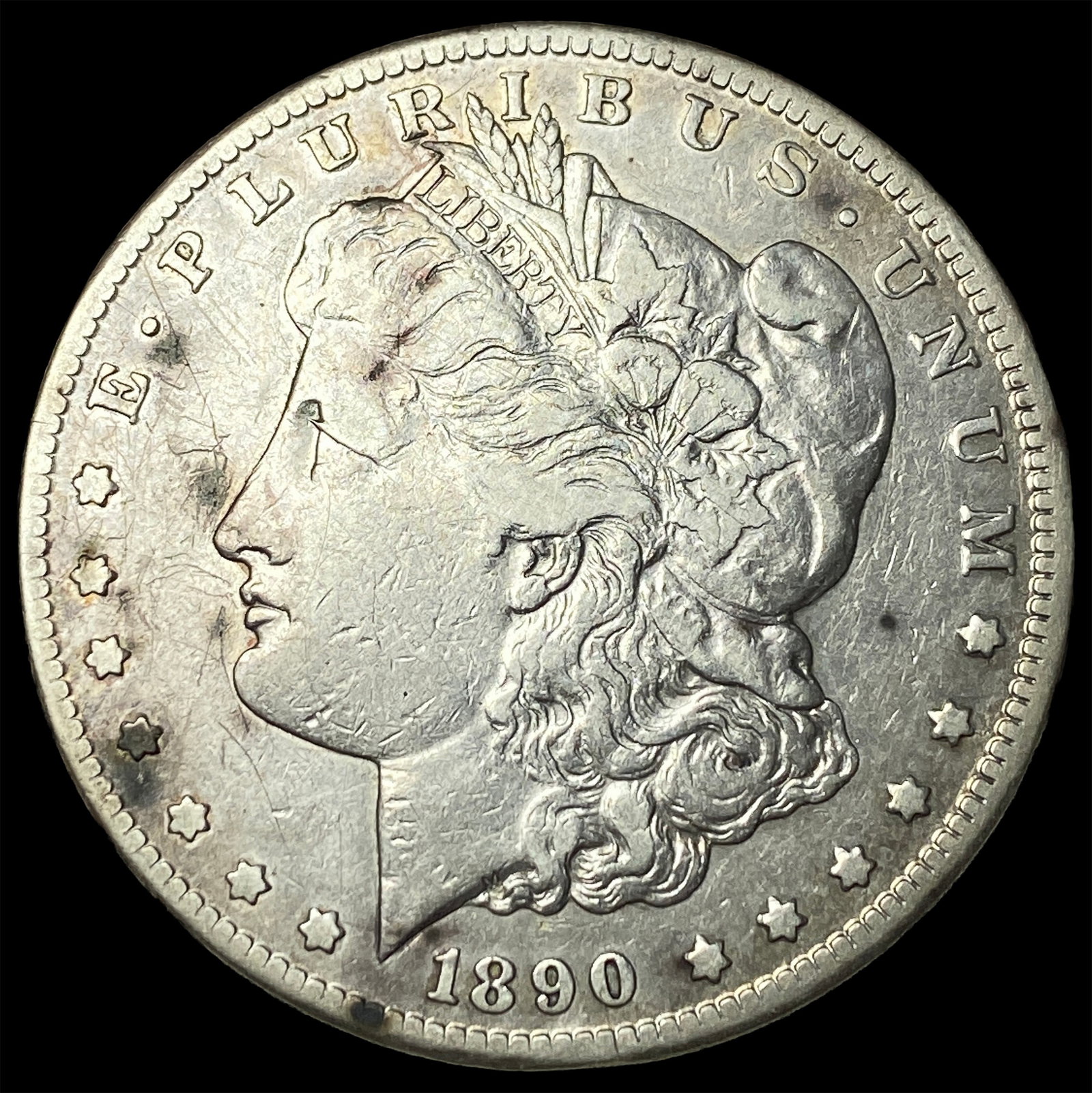 1890-CC Silver Morgan Dollar NEARLY UNCIRCULATED: 1890-CC Silver Morgan Dollar NEARLY UNCIRCULATED