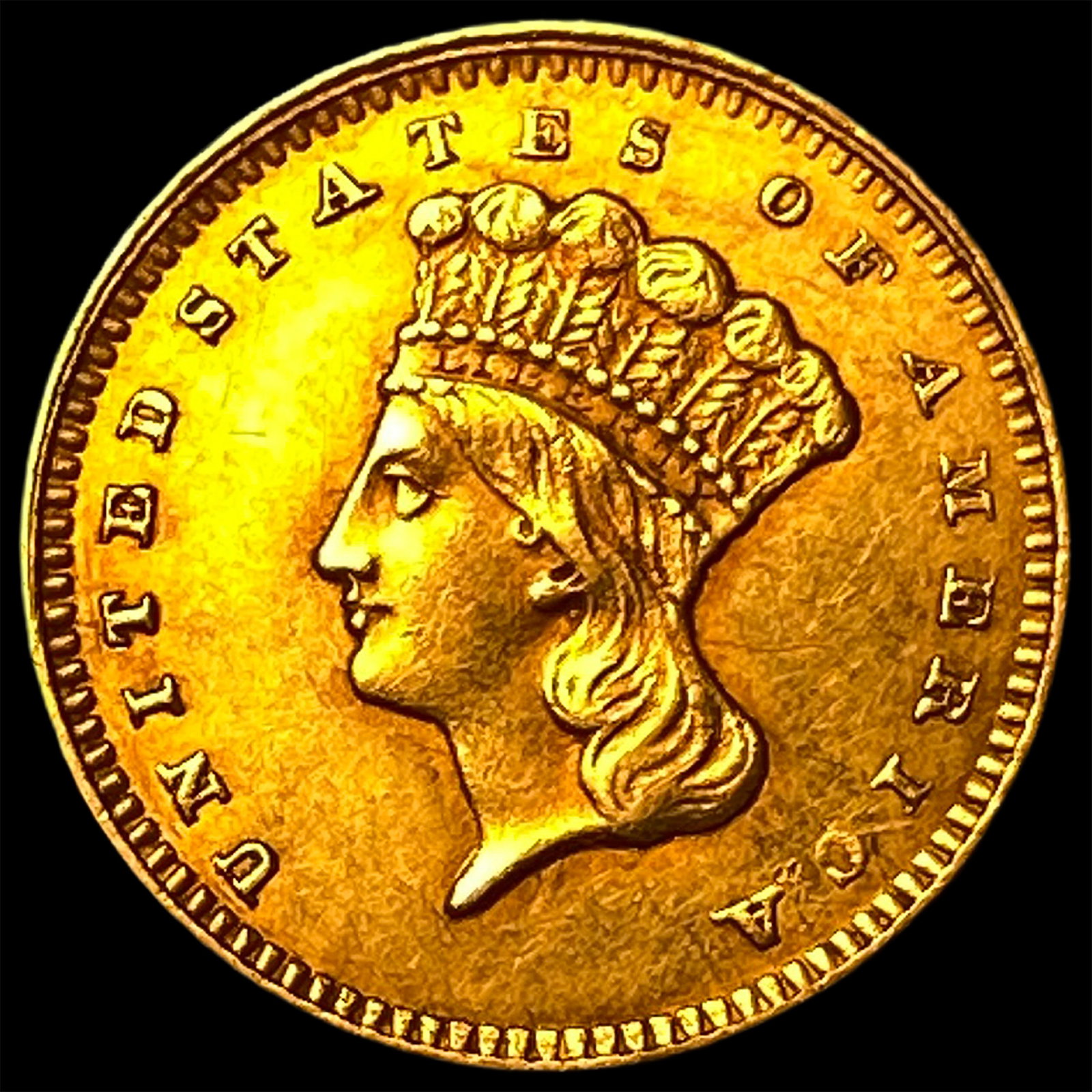 1862 Gold $1 Indian Princess Type 3 UNCIRCULATED: 1862 Gold $1 Indian Princess Type 3 UNCIRCULATED