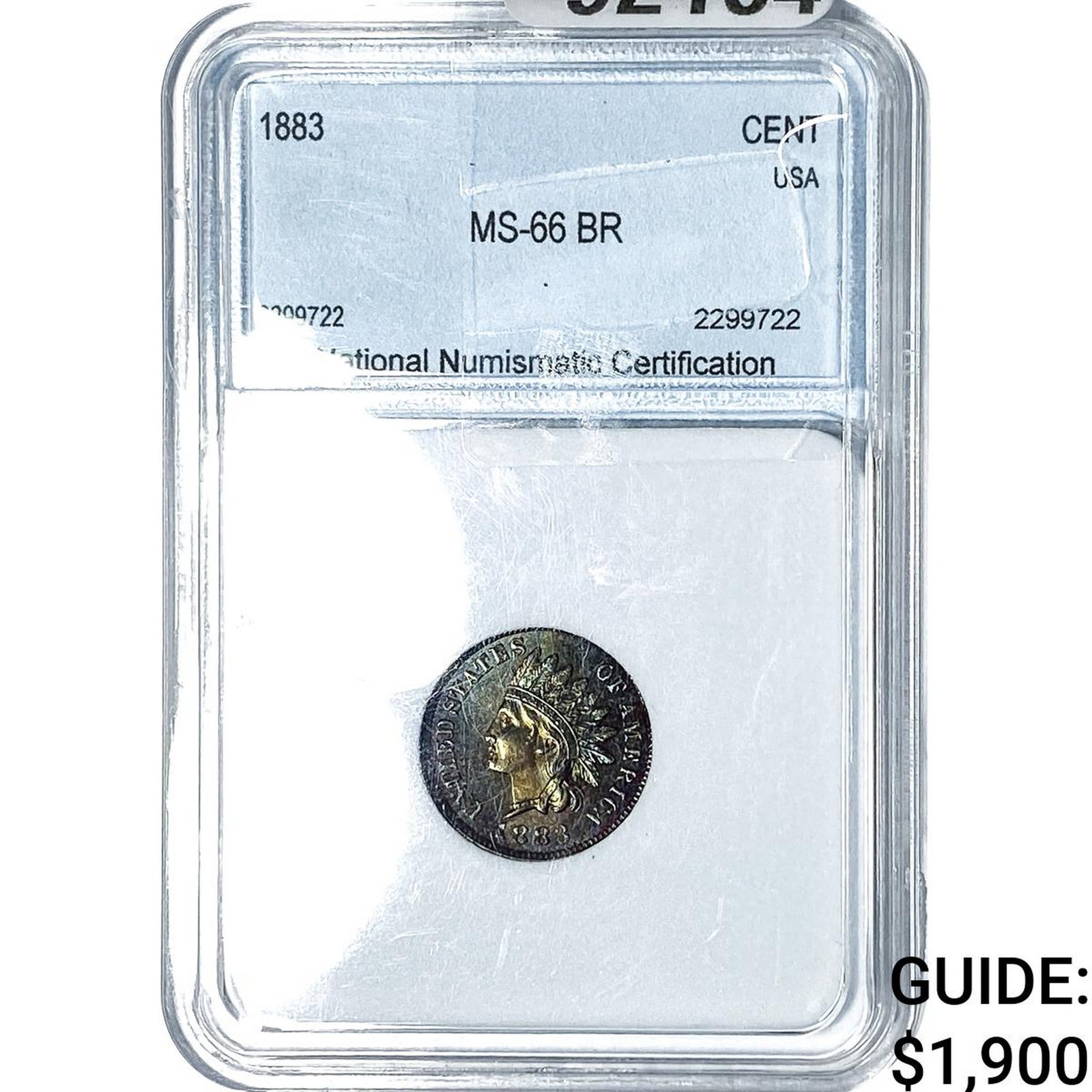 1883 Indian Head Cent NNC MS66 BR (1 of 2)