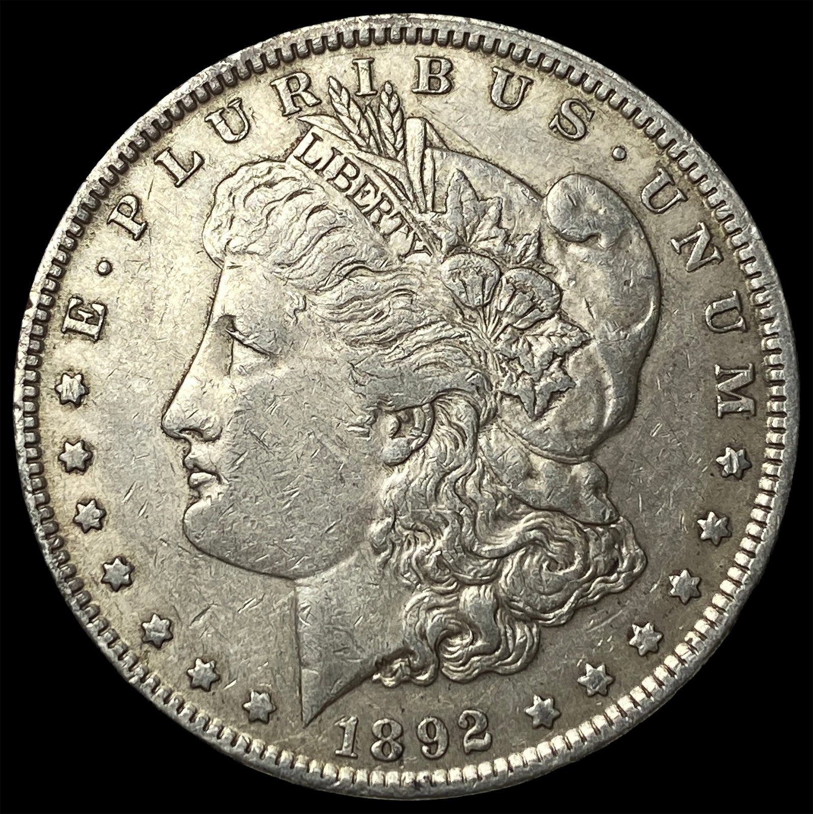 1892 Silver Morgan Dollar CLOSELY UNCIRCULATED: 1892 Silver Morgan Dollar CLOSELY UNCIRCULATED