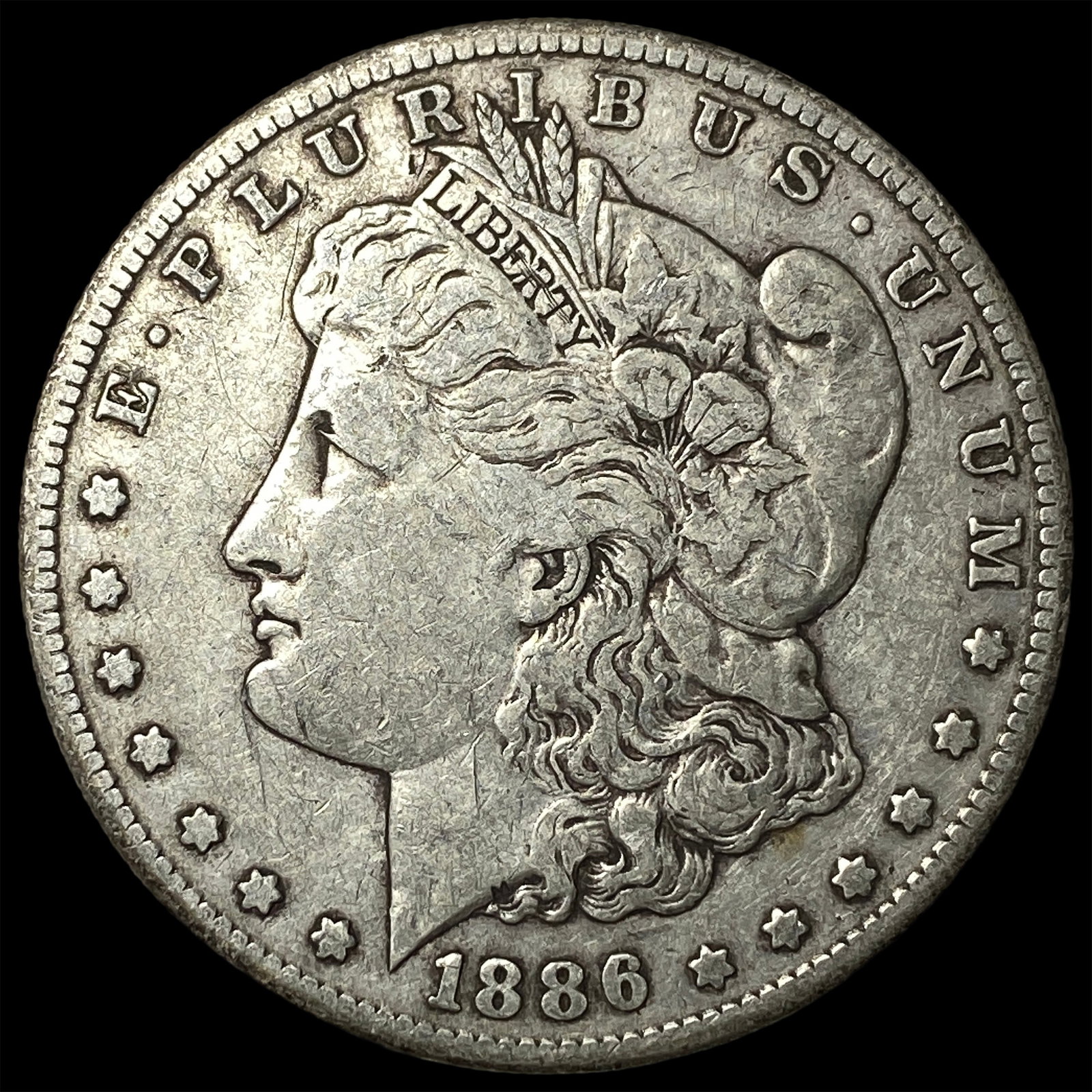 1886-S Silver Morgan Dollar NEARLY UNCIRCULATED: 1886-S Silver Morgan Dollar NEARLY UNCIRCULATED
