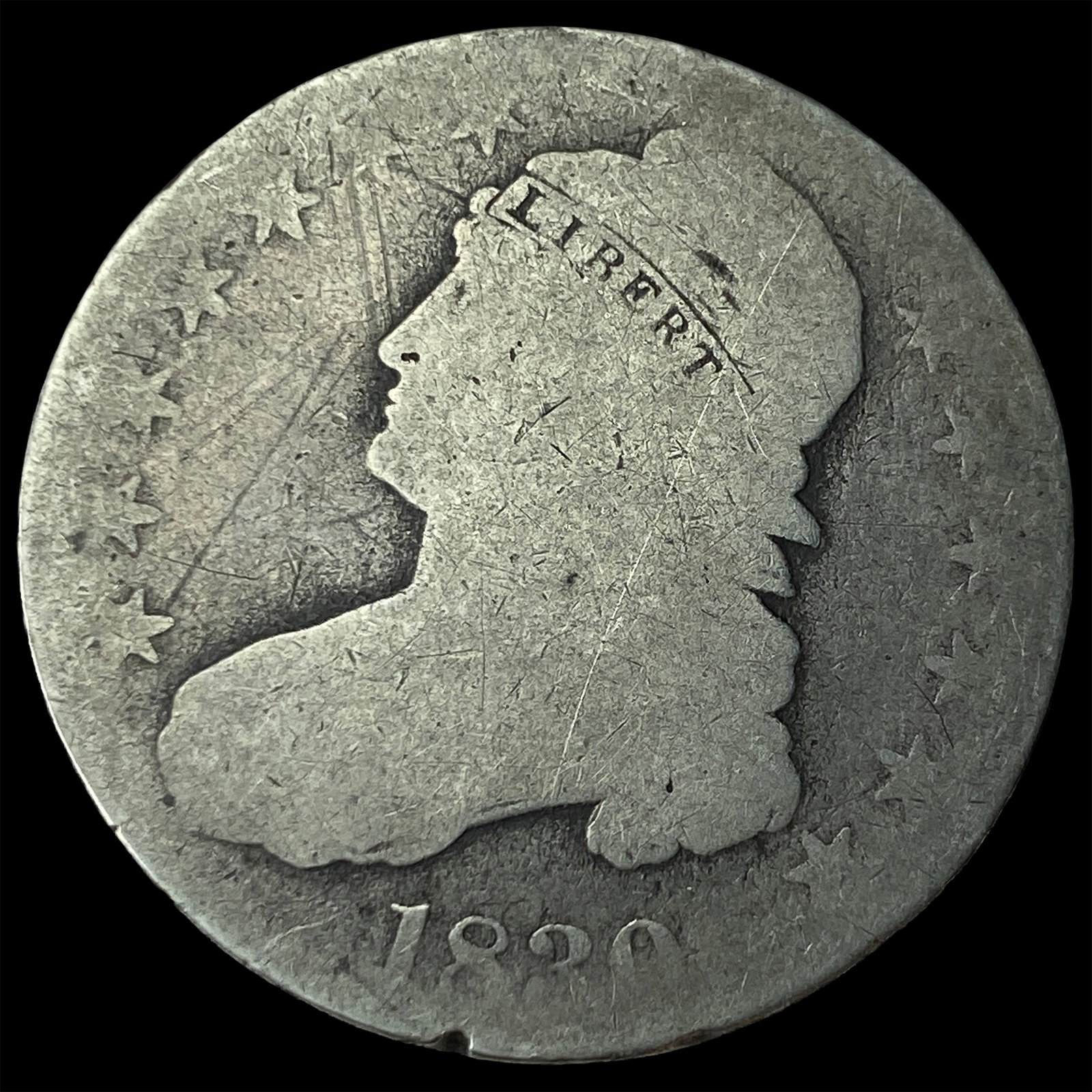 1830 Capped Bust Half Dollar NICELY CIRCULATED: 1830 Capped Bust Half Dollar NICELY CIRCULATED