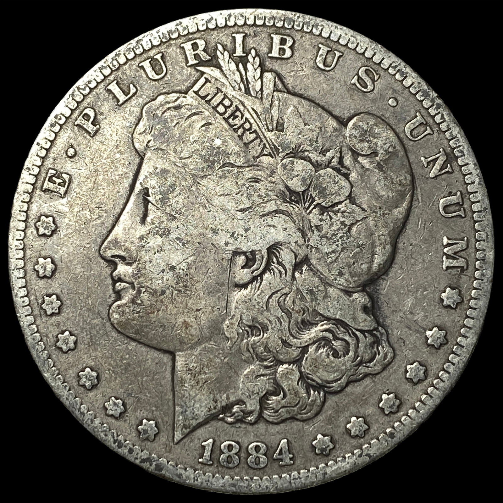 1884-S Silver Morgan Dollar LIGHTLY CIRCULATED: 1884-S Silver Morgan Dollar LIGHTLY CIRCULATED
