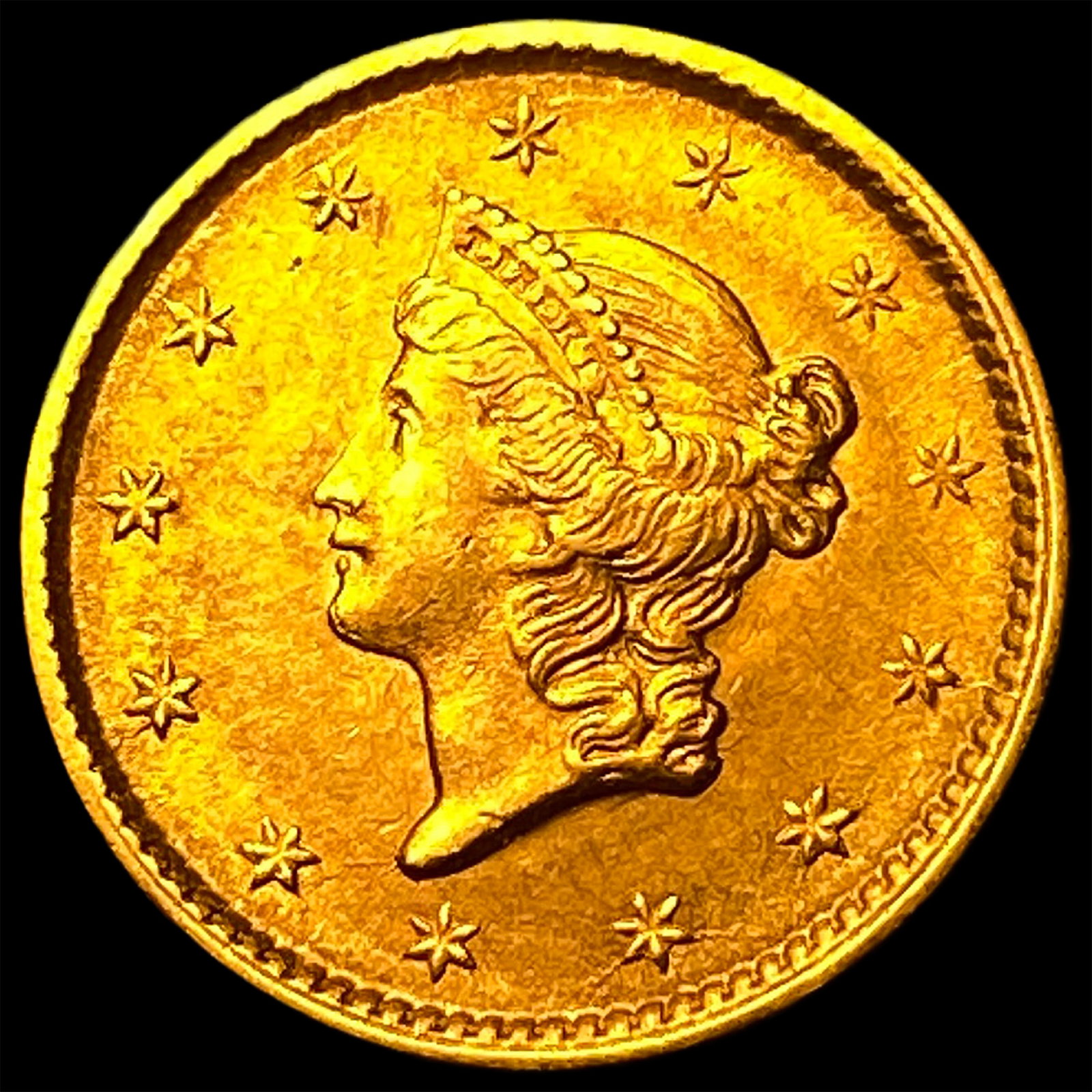 1853 Gold $1 Liberty Head UNCIRCULATED: 1853 Gold $1 Liberty Head UNCIRCULATED