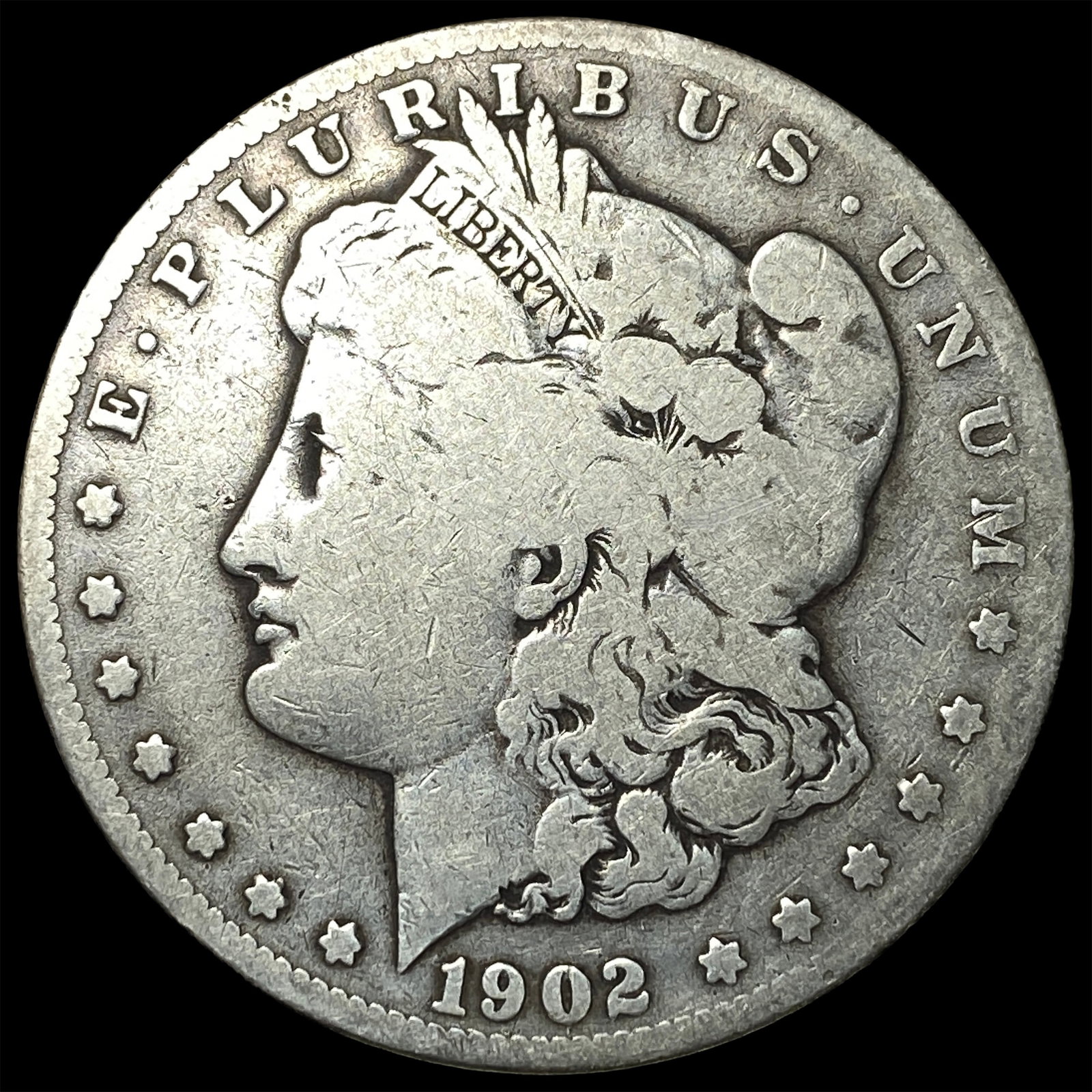 1902-S Silver Morgan Dollar NICELY CIRCULATED: 1902-S Silver Morgan Dollar NICELY CIRCULATED