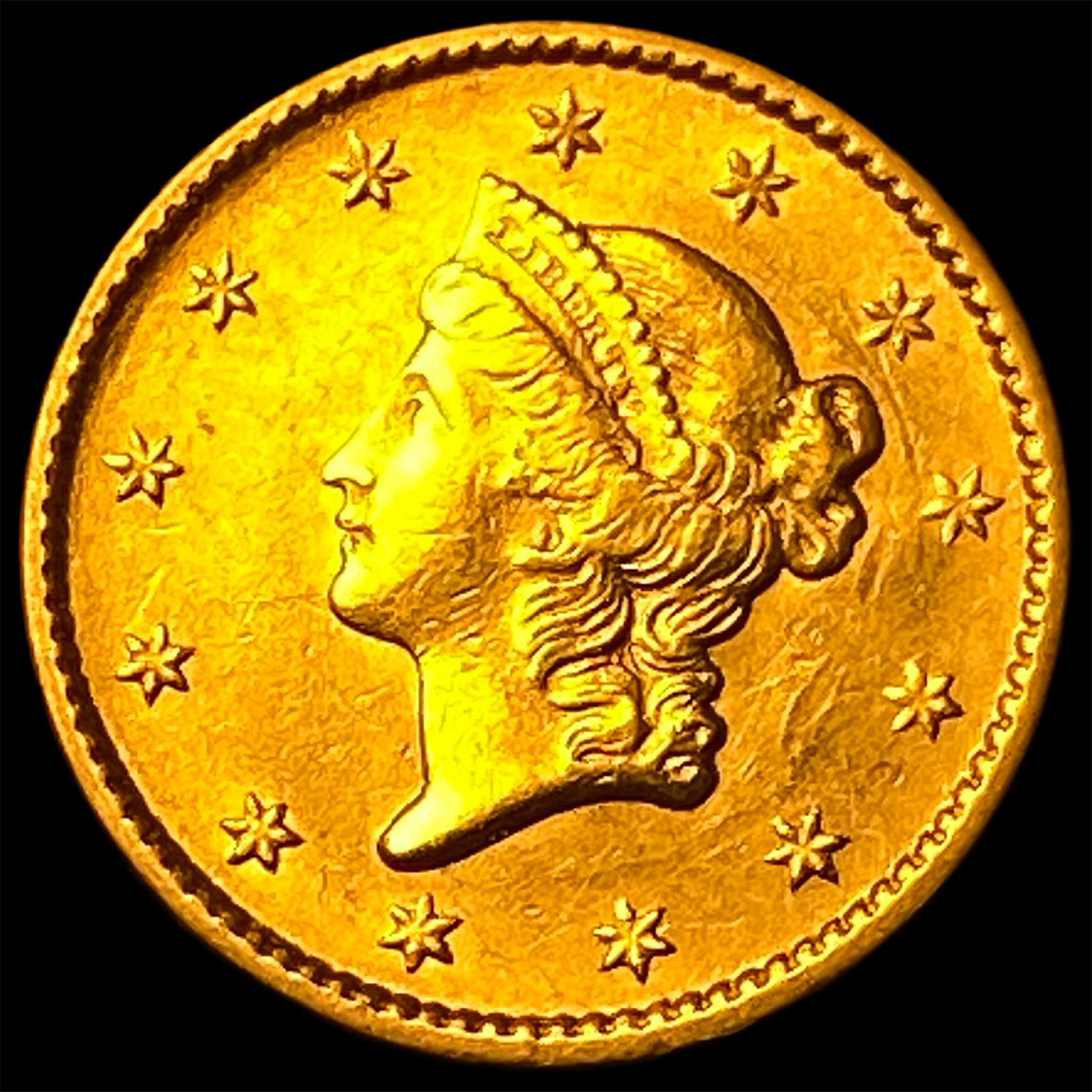 1852 Gold $1 Liberty Head Type 1 UNCIRCULATED: 1852 Gold $1 Liberty Head Type 1 UNCIRCULATED