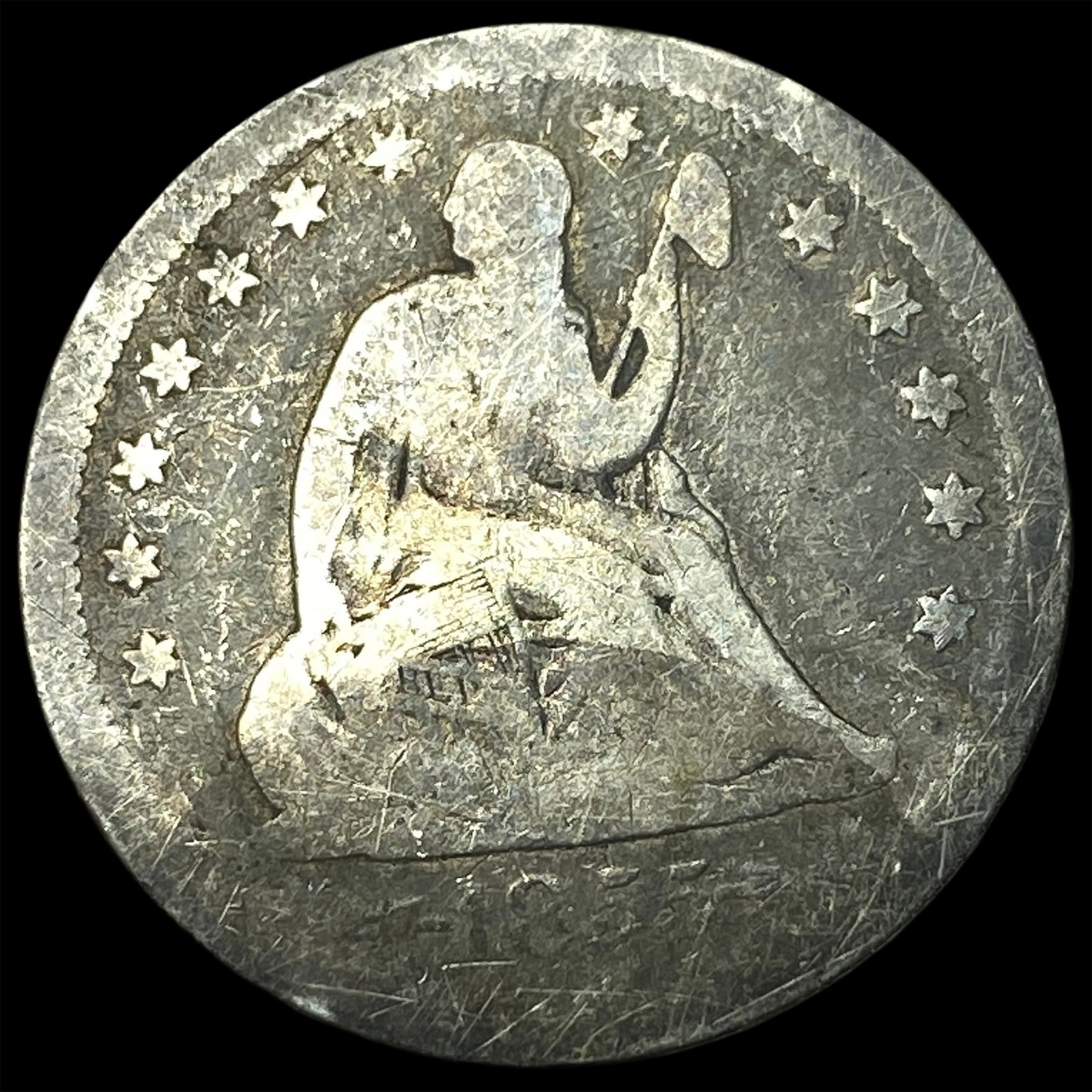 1855 Arrows Seated Liberty Quarter NICELY CIRCULATED: 1855 Arrows Seated Liberty Quarter NICELY CIRCULATED