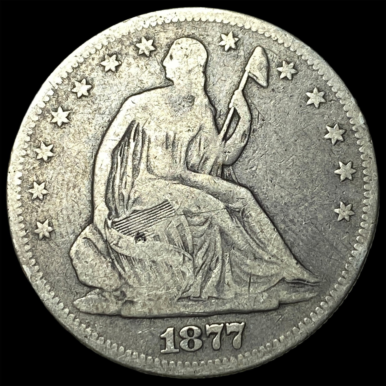 1877-S Seated Liberty Half Dollar LIGHTLY CIRCULATED: 1877-S Seated Liberty Half Dollar LIGHTLY CIRCULATED