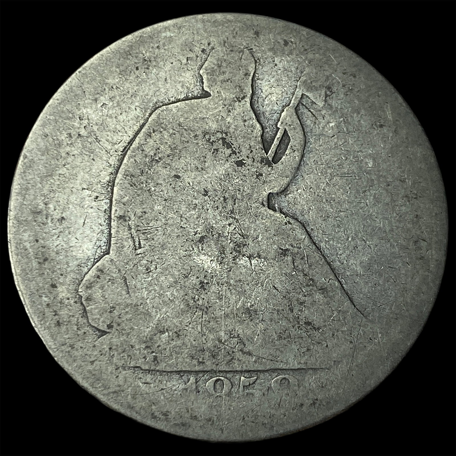 1858-O Silver Seated Liberty Half Dollar NICELY CIRCULATED: 1858-O Silver Seated Liberty Half Dollar NICELY CIRCULATED