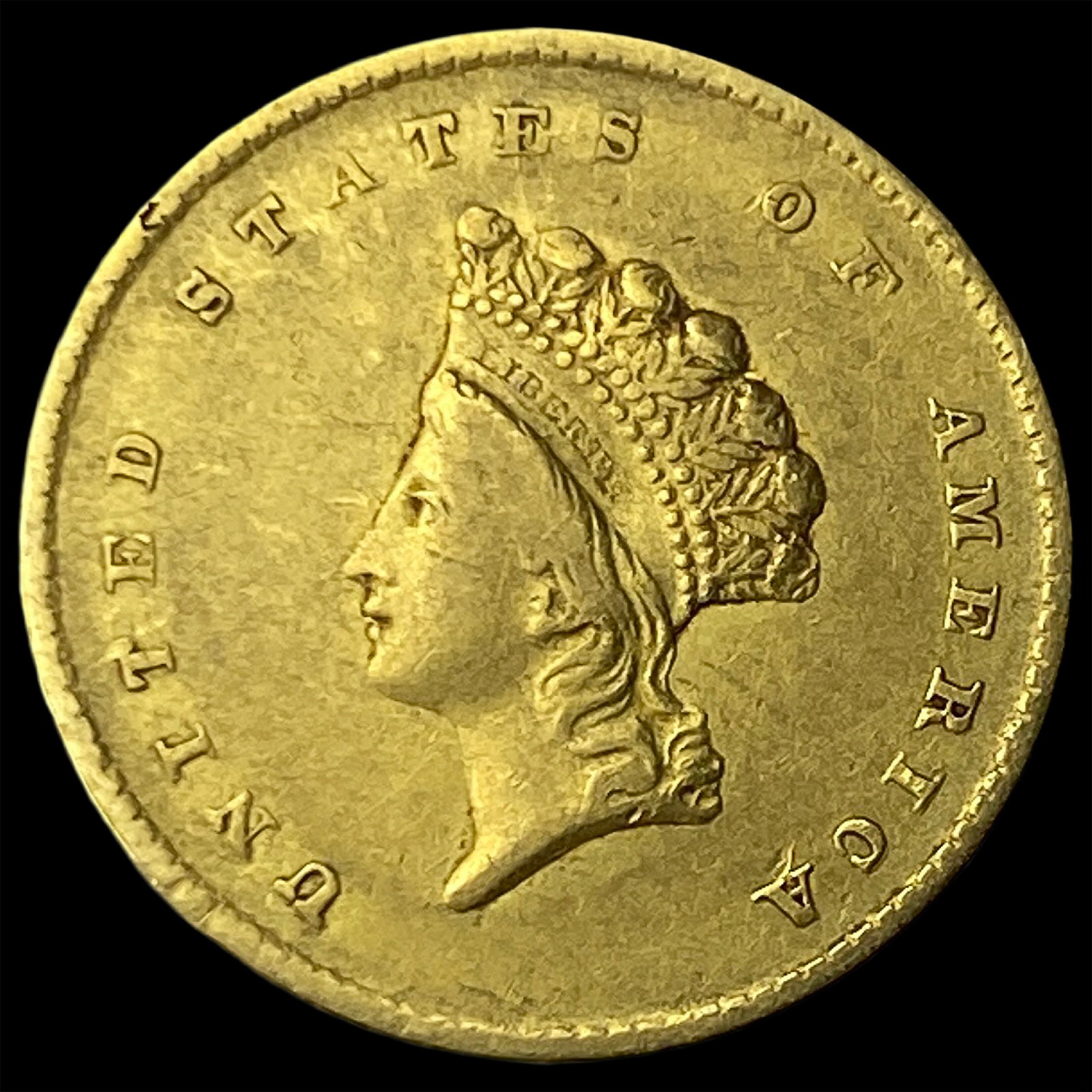 1855 Gold $1 Indian Princess Type 2 CLOSELY UNCIRCULATED: 1855 Gold $1 Indian Princess Type 2 CLOSELY UNCIRCULATED