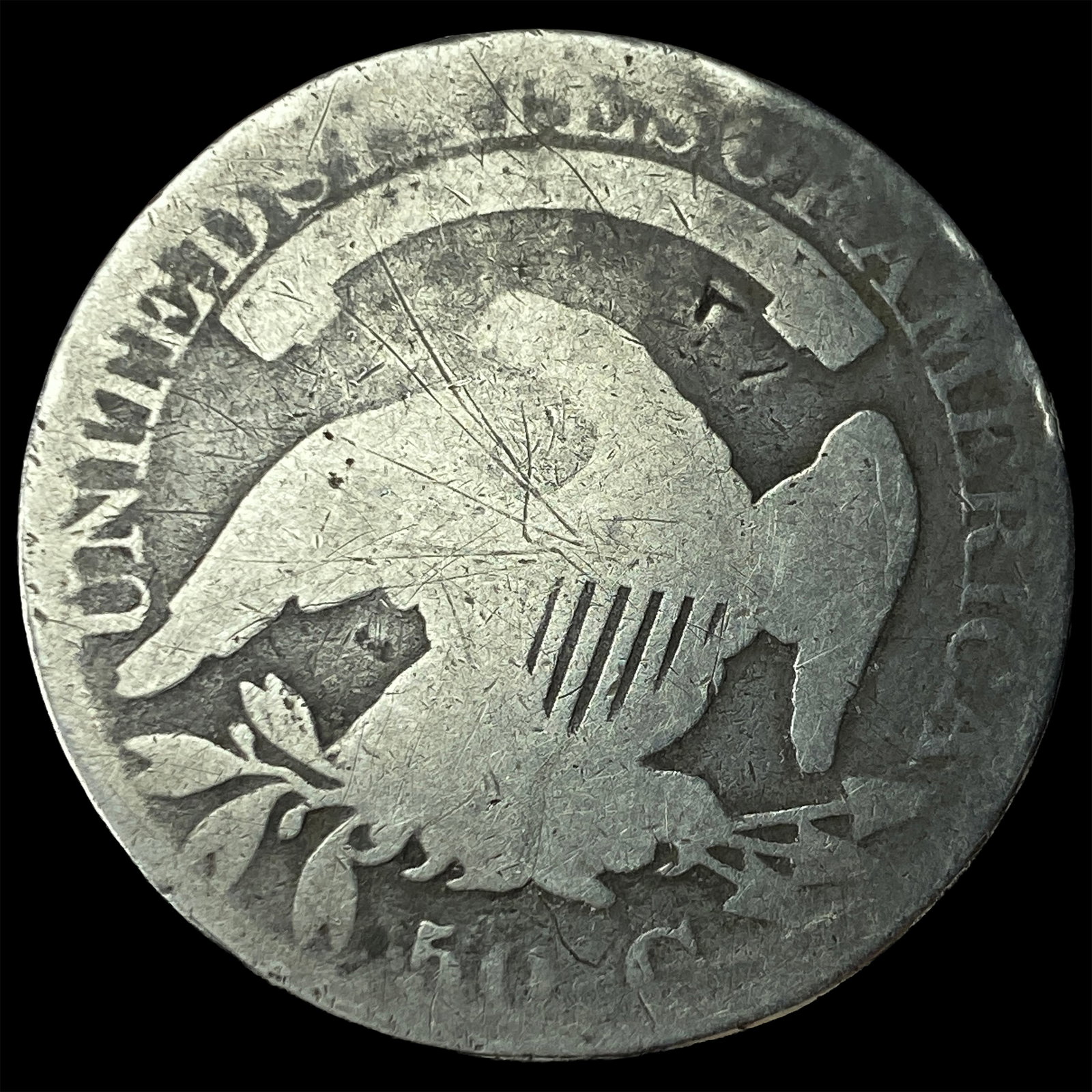 1824 Capped Bust Half Dollar NICELY CIRCULATED - 2