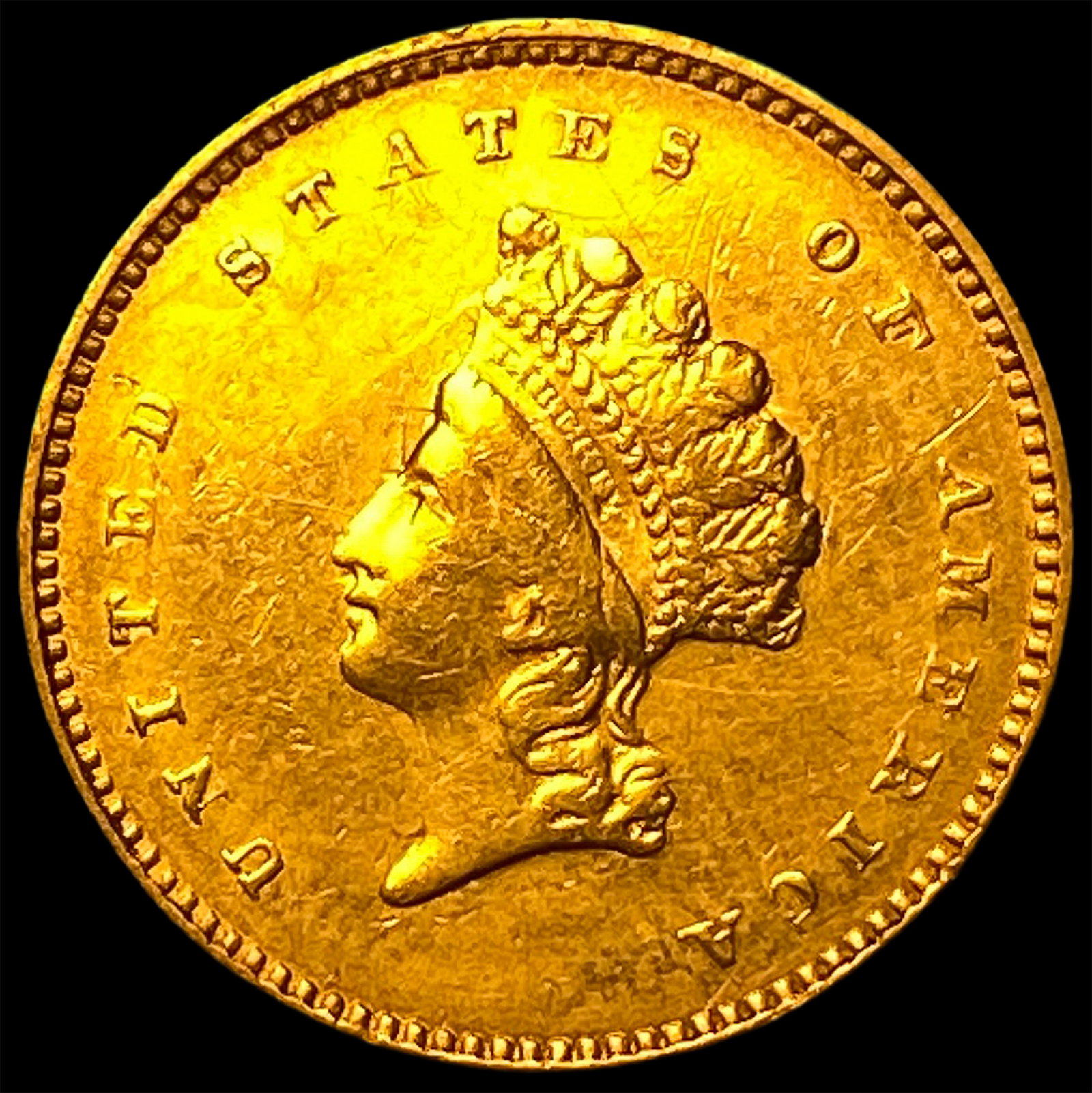 1854 Gold $1 Indian Head Type 2 CHOICE AU: 1854 Gold $1 Indian Head Type 2 CHOICE AU