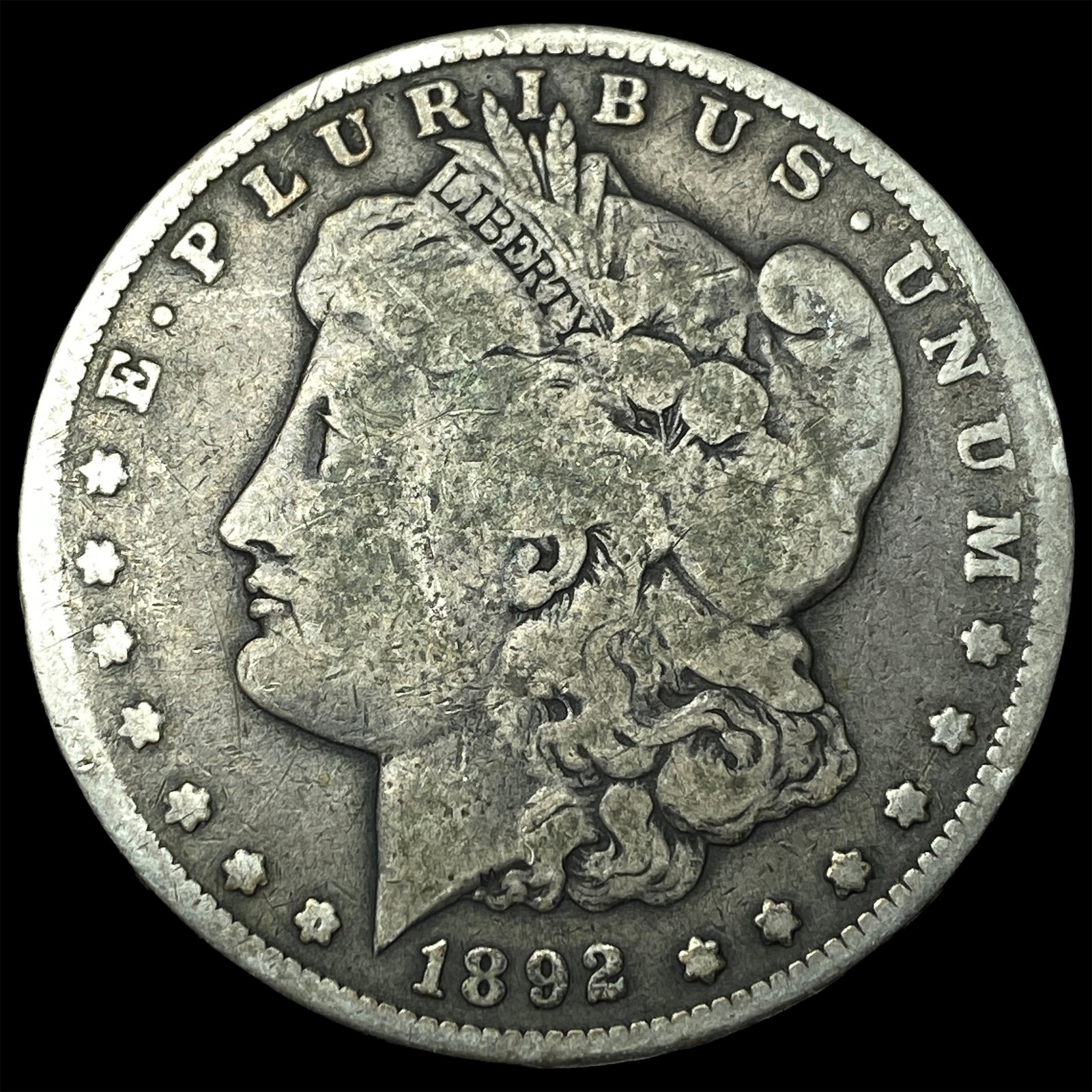 1892-S Silver Morgan Dollar LIGHTLY CIRCULATED: 1892-S Silver Morgan Dollar LIGHTLY CIRCULATED