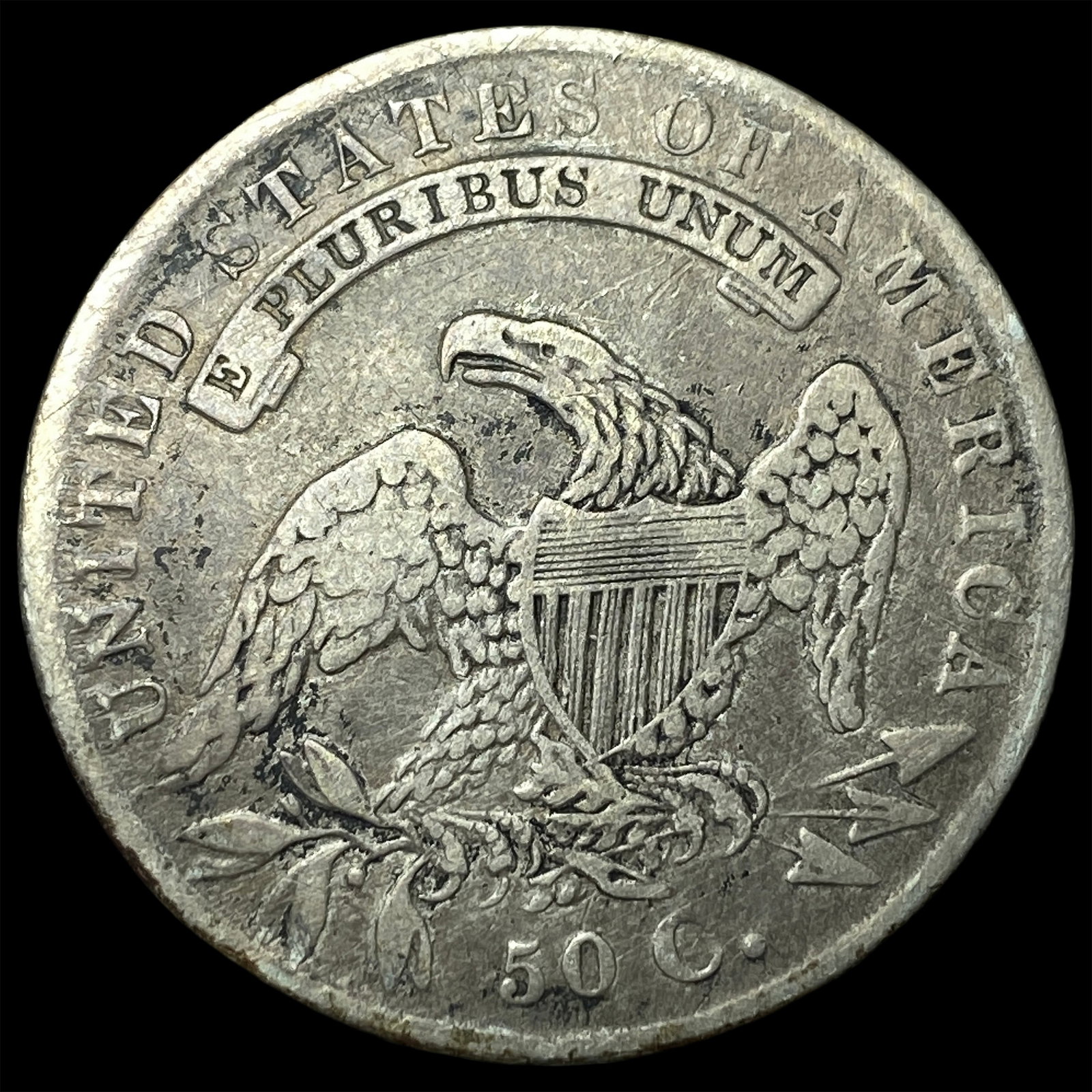 1836 Capped Bust Half Dollar LIGHTLY CIRCULATED - 2