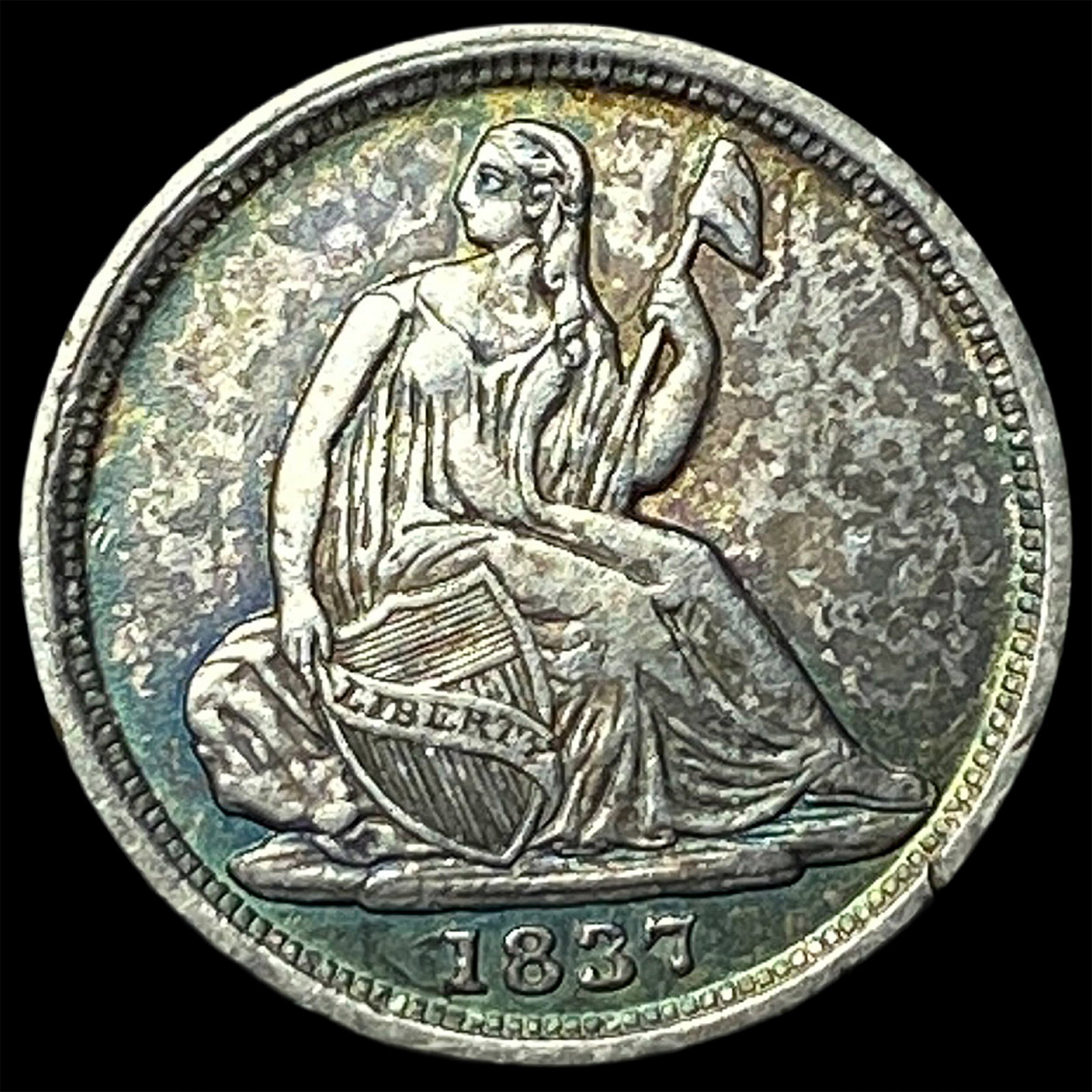 1837 Seated Liberty Half Dime UNCIRCULATED (1 of 2)