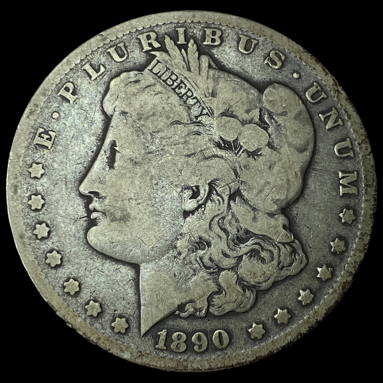 1890-CC Silver Morgan Dollar LIGHTLY CIRCULATED: 1890-CC Silver Morgan Dollar LIGHTLY CIRCULATED