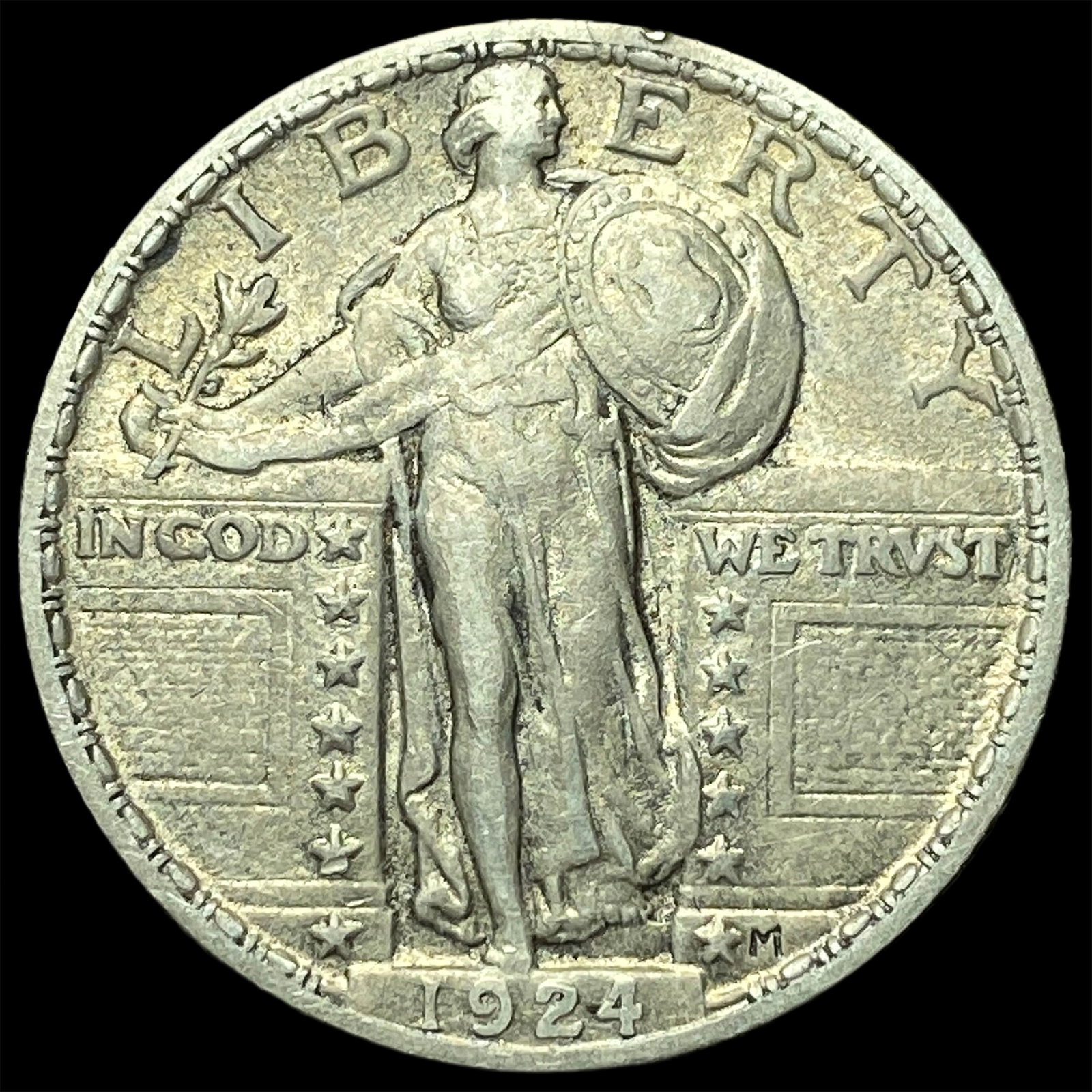 1924 Standing Liberty Quarter CLOSELY UNCIRCULATED: 1924 Standing Liberty Quarter CLOSELY UNCIRCULATED