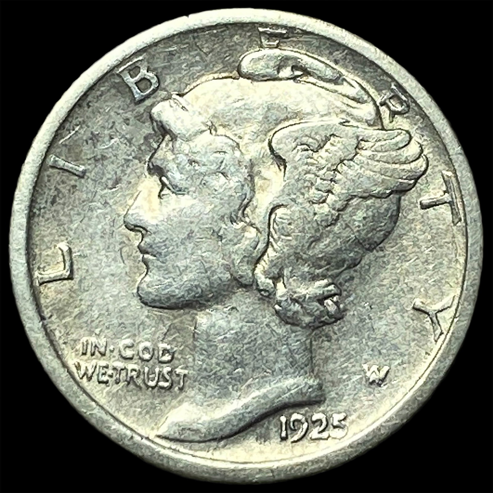 1925-S Silver Mercury Dime CLOSELY UNCIRCULATED: 1925-S Silver Mercury Dime CLOSELY UNCIRCULATED