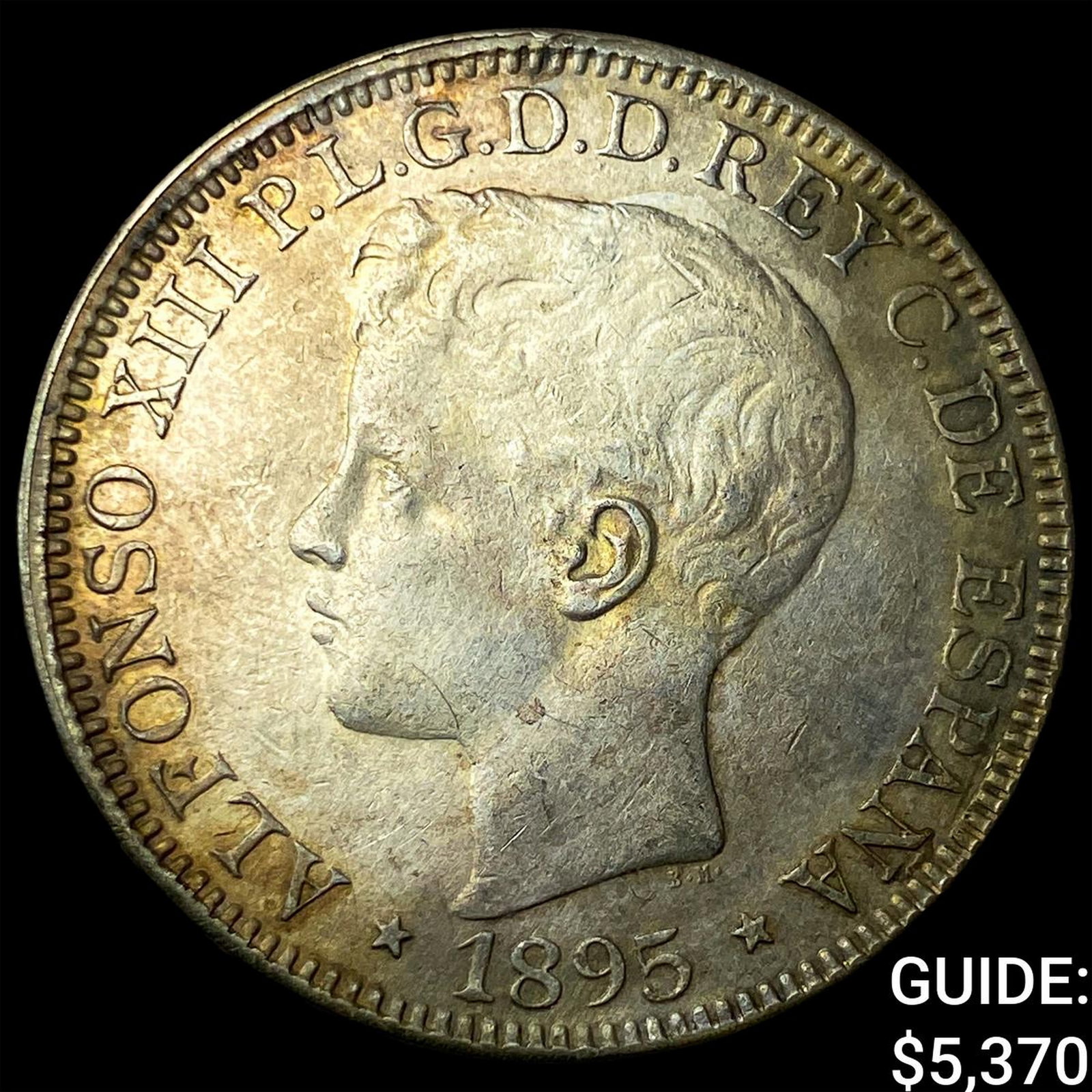1895 Puerto Rico Silver 1 Peso KM 24 (1 of 2)