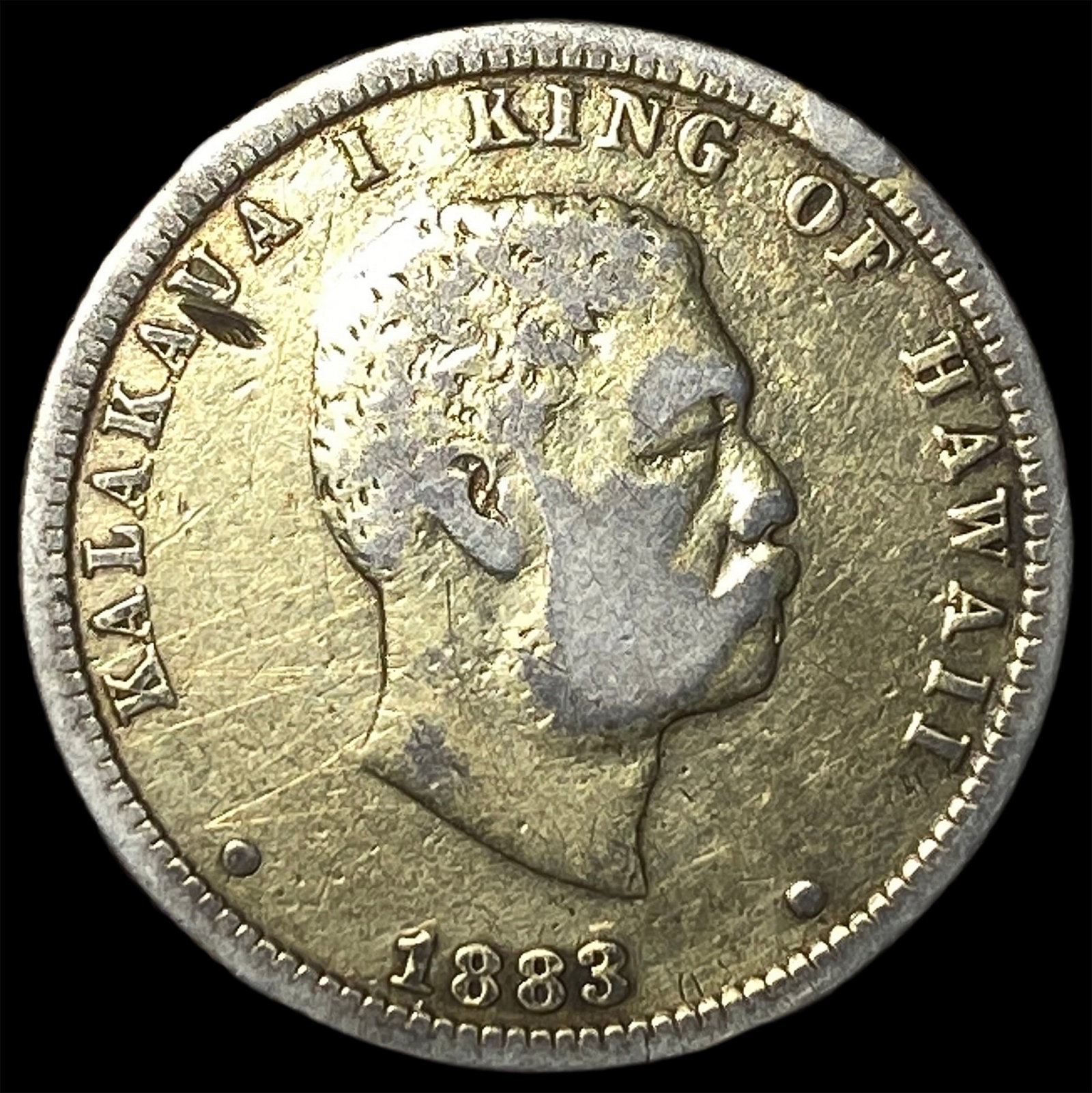 1883 Hawaii Silver 1/4 Dollar LIGHTLY CIRCULATED (1 of 2)