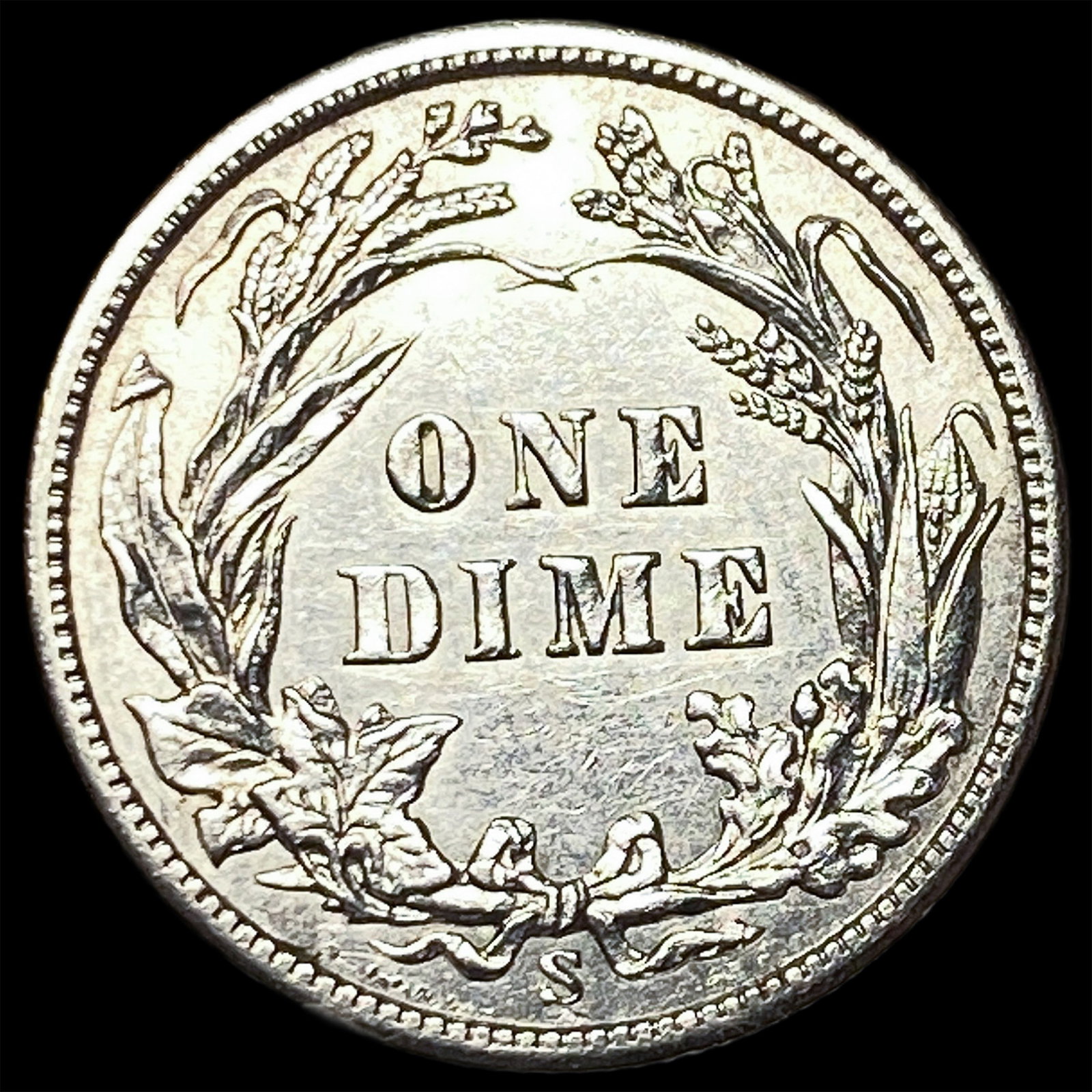 1908-S Silver Barber Dime CLOSELY UNCIRCULATED - 2