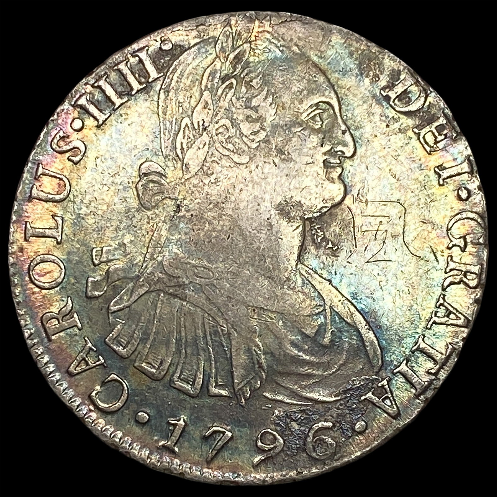 1796LIMAE IJ Peru Silver 8 Reales NEARLY UNCIRCULATED: 1796LIMAE IJ Peru Silver 8 Reales NEARLY UNCIRCULATED