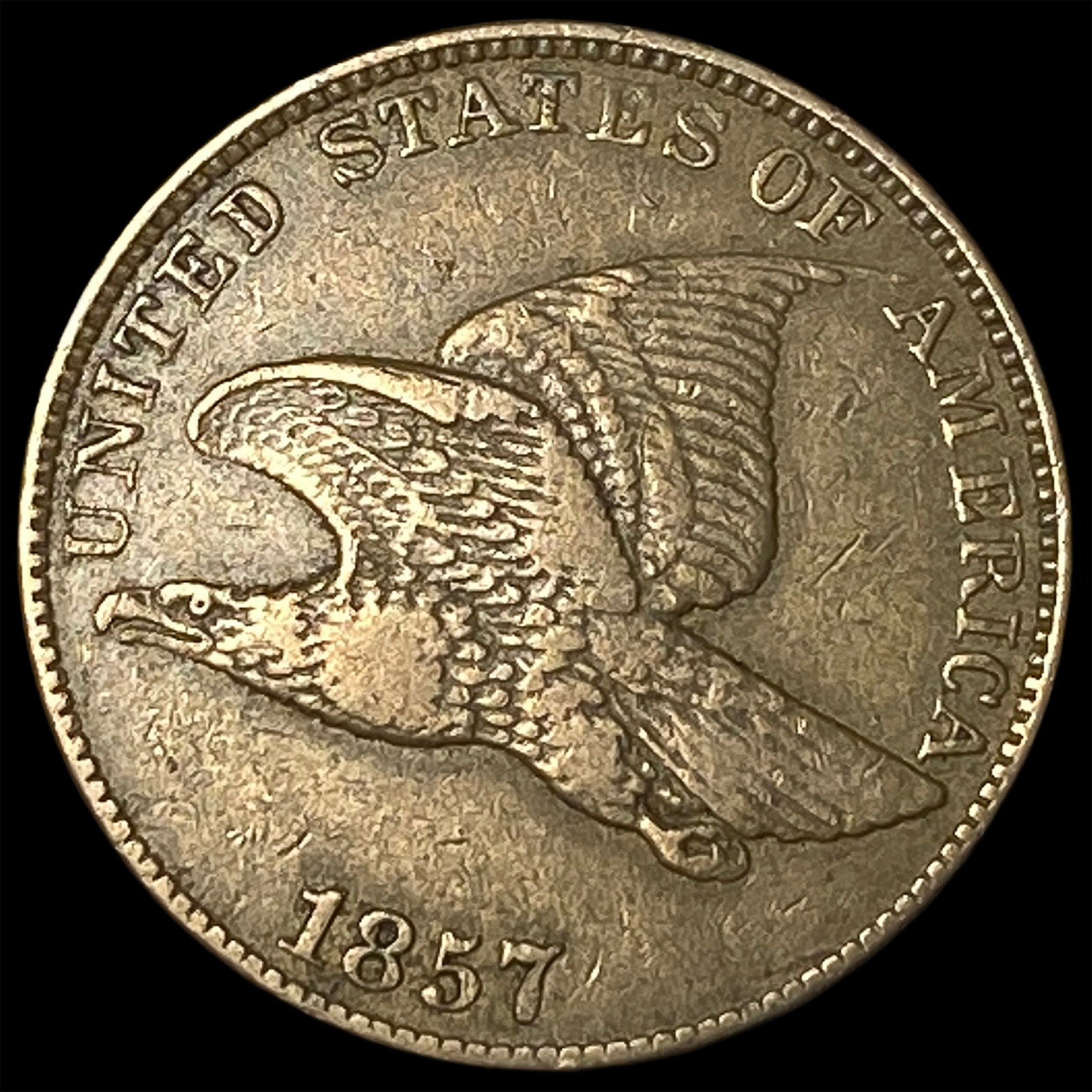 1857 Flying Eagle Cent ABOUT UNCIRCULATED: 1857 Flying Eagle Cent ABOUT UNCIRCULATED