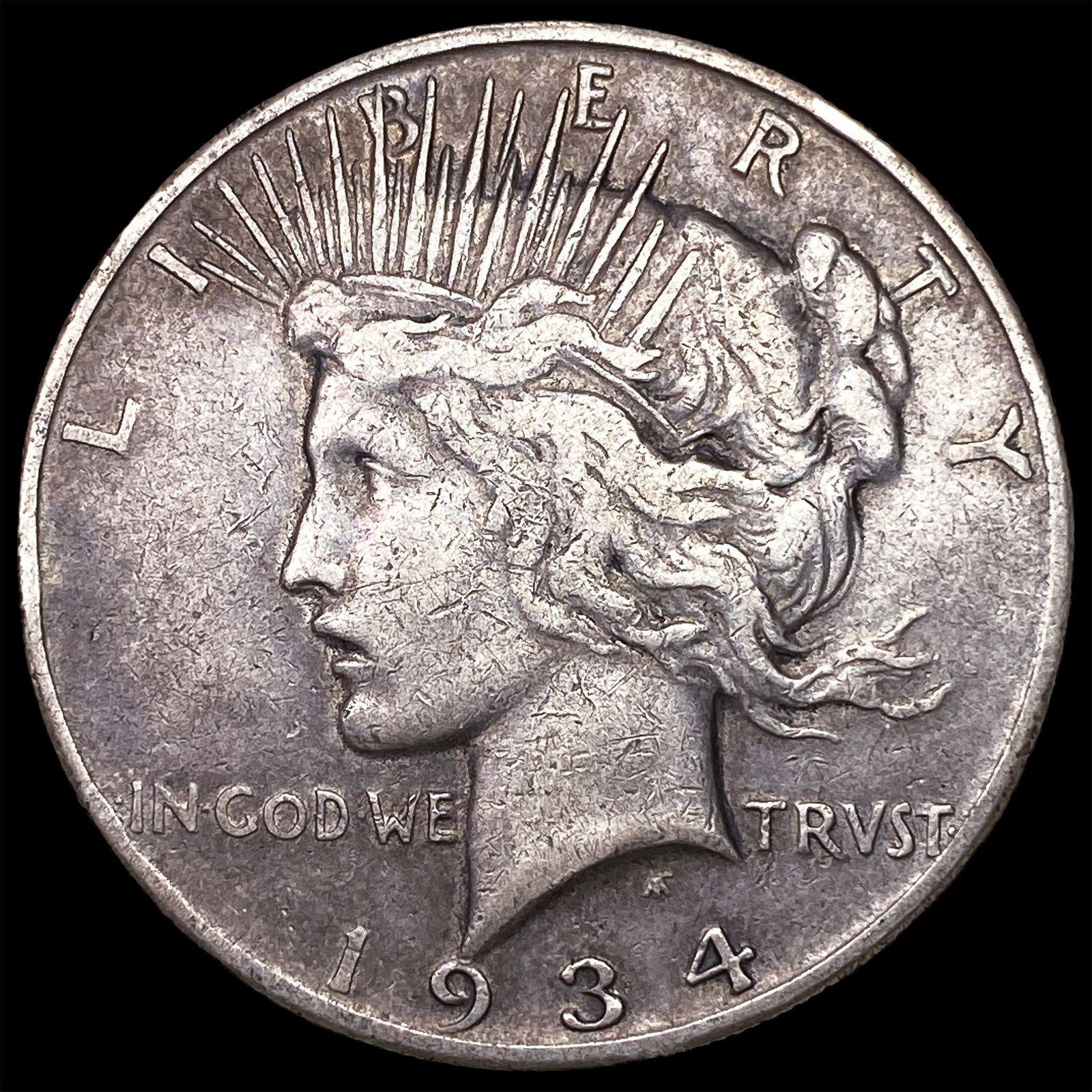 1934-S Silver Peace Dollar LIGHTLY CIRCULATED: 1934-S Silver Peace Dollar LIGHTLY CIRCULATED