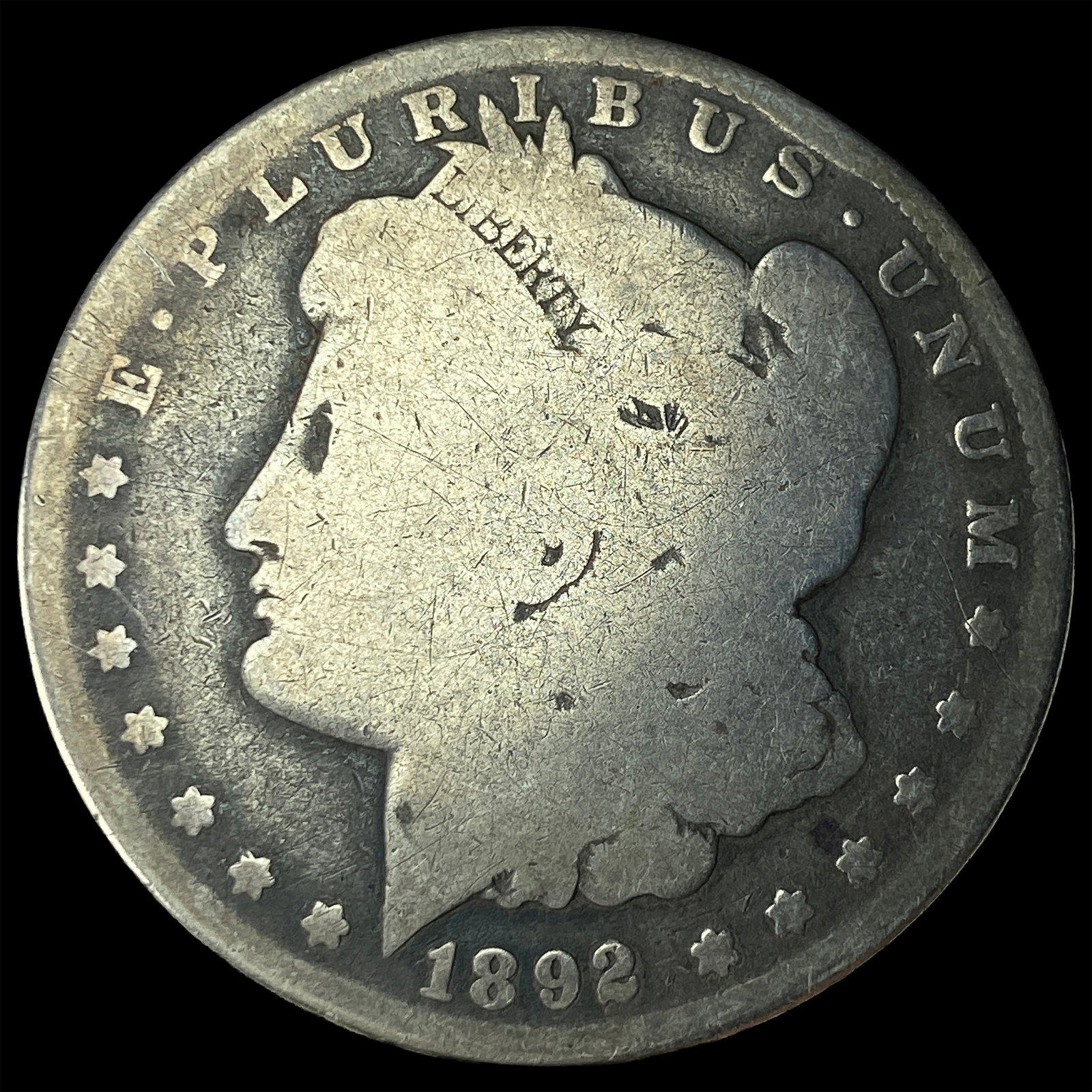 1892-S Silver Morgan Dollar NICELY CIRCULATED: 1892-S Silver Morgan Dollar NICELY CIRCULATED