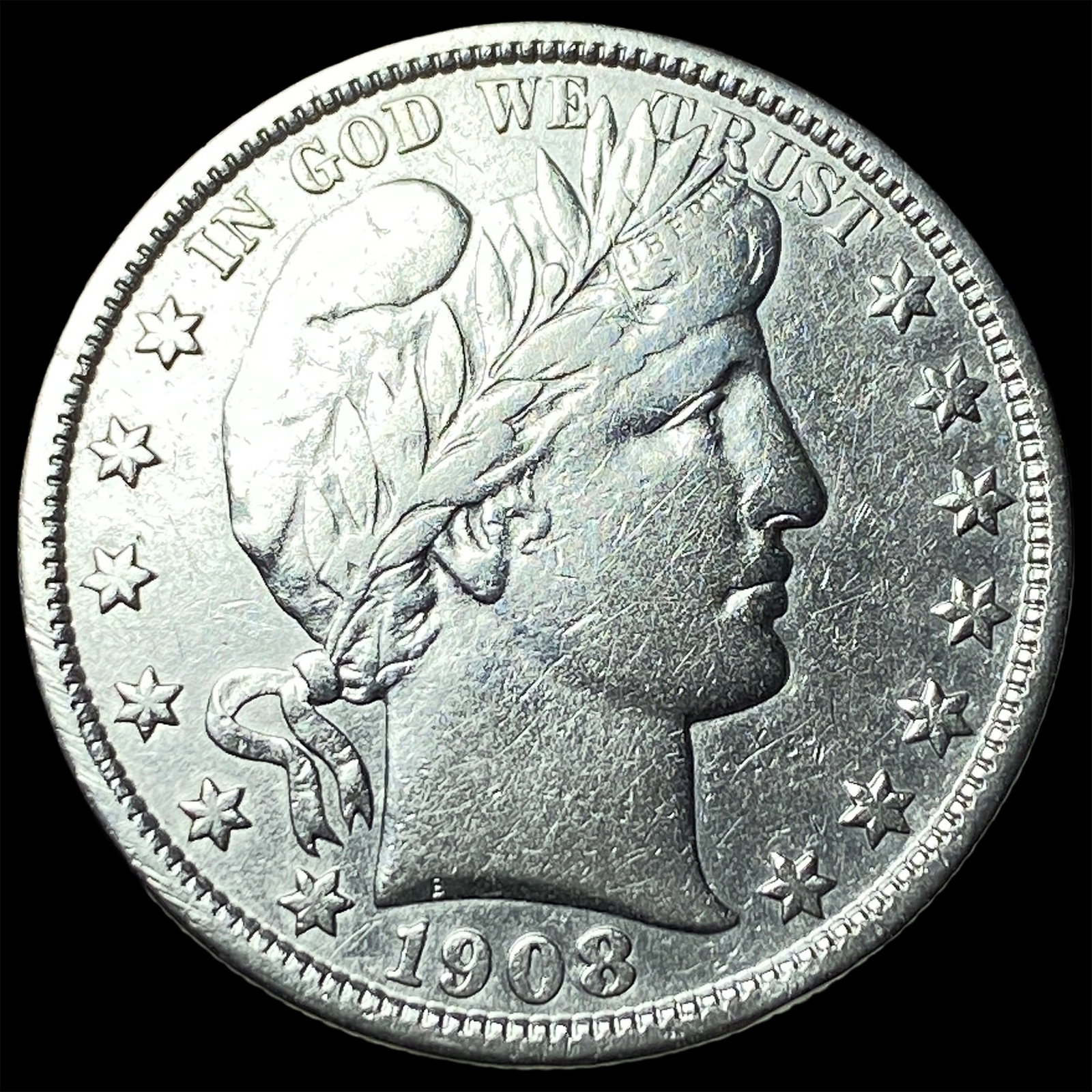 1908-D Silver Barber Half Dollar NEARLY UNCIRCULATED