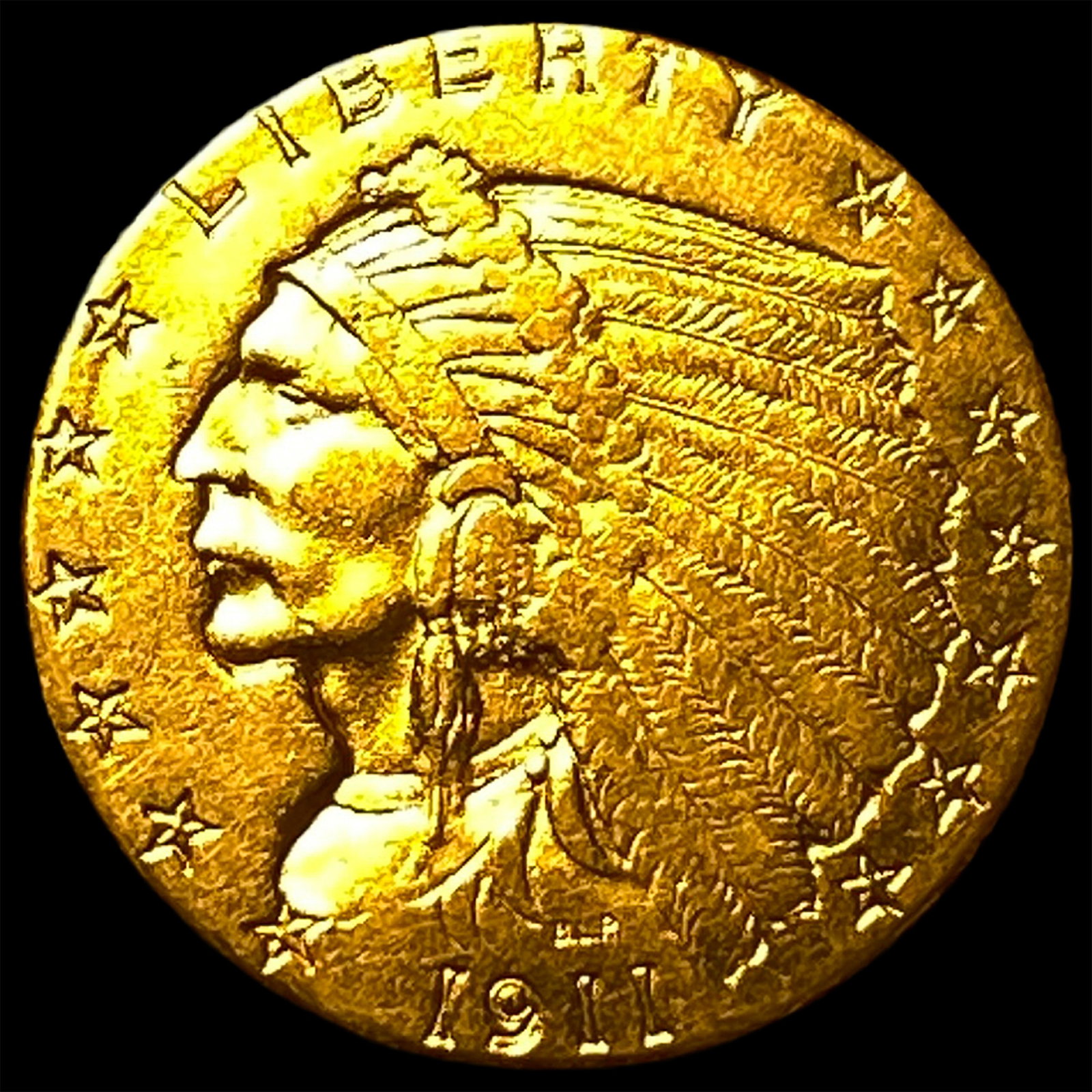 1911 Indian Head Gold $2.50 Quarter Eagle UNCIRCULATED (1 of 2)