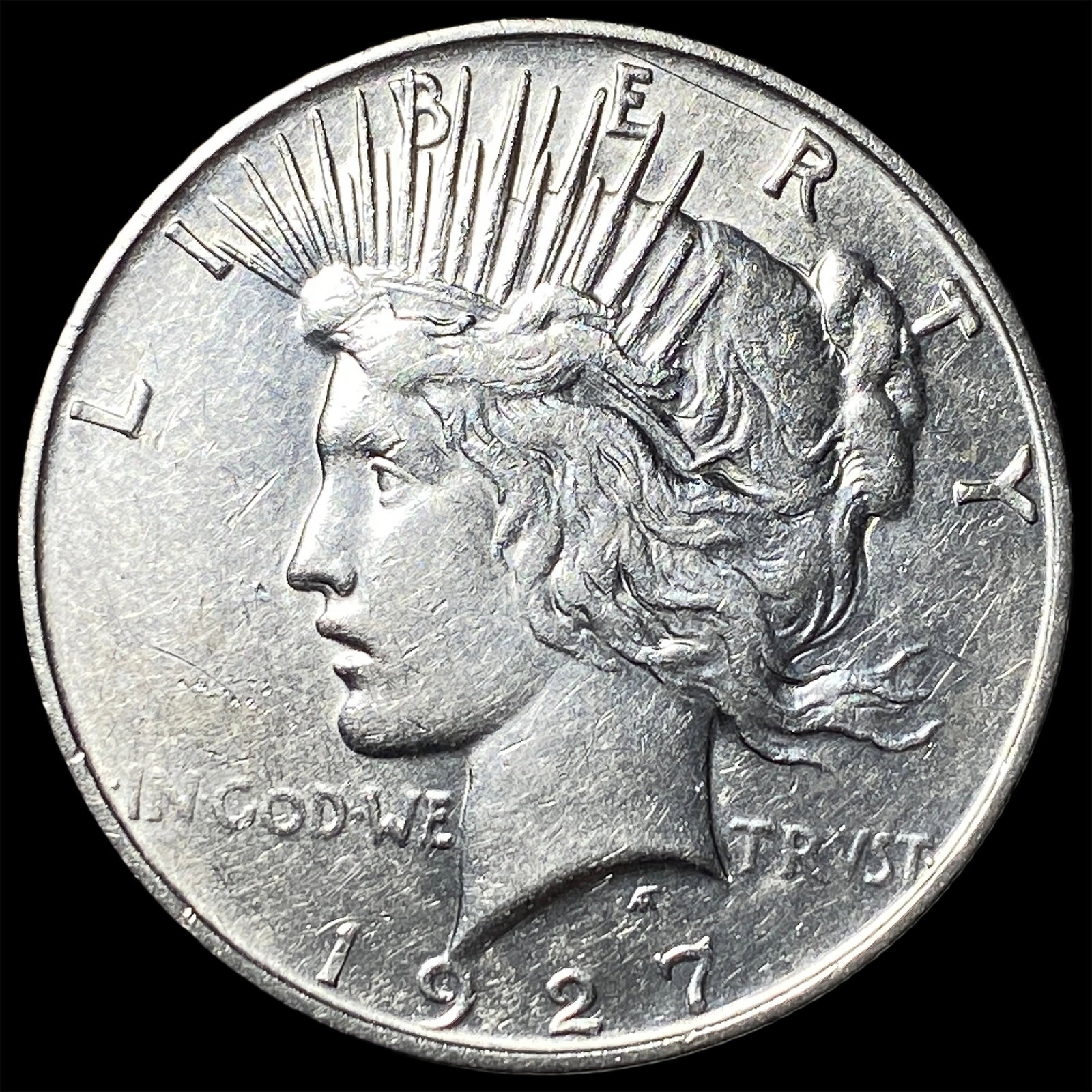 1927-D Silver Peace Dollar CHOICE AU: 1927-D Silver Peace Dollar CHOICE AU