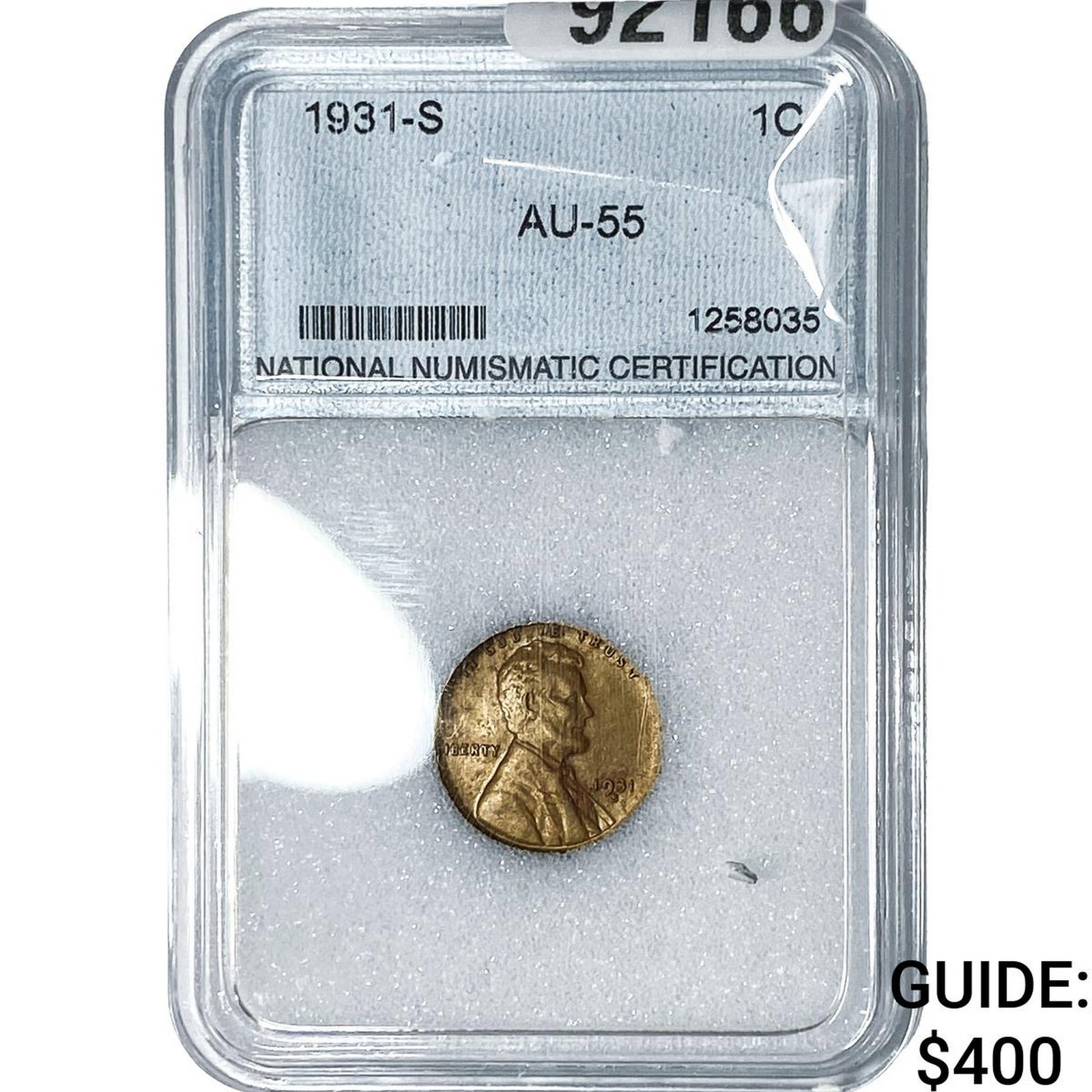 1931-S Wheat Cent NNC AU55 (1 of 2)