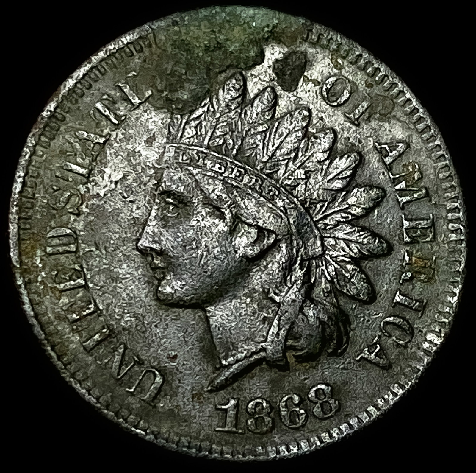 1868 Indian Head Cent CLOSELY UNCIRCULATED: 1868 Indian Head Cent CLOSELY UNCIRCULATED