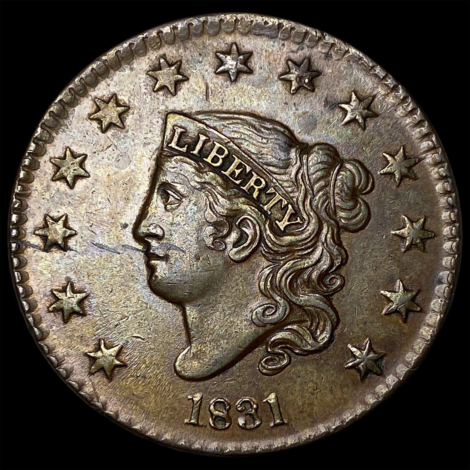 1831 Coronet Head Large Cent CLOSELY UNCIRCULATED (1 of 2)