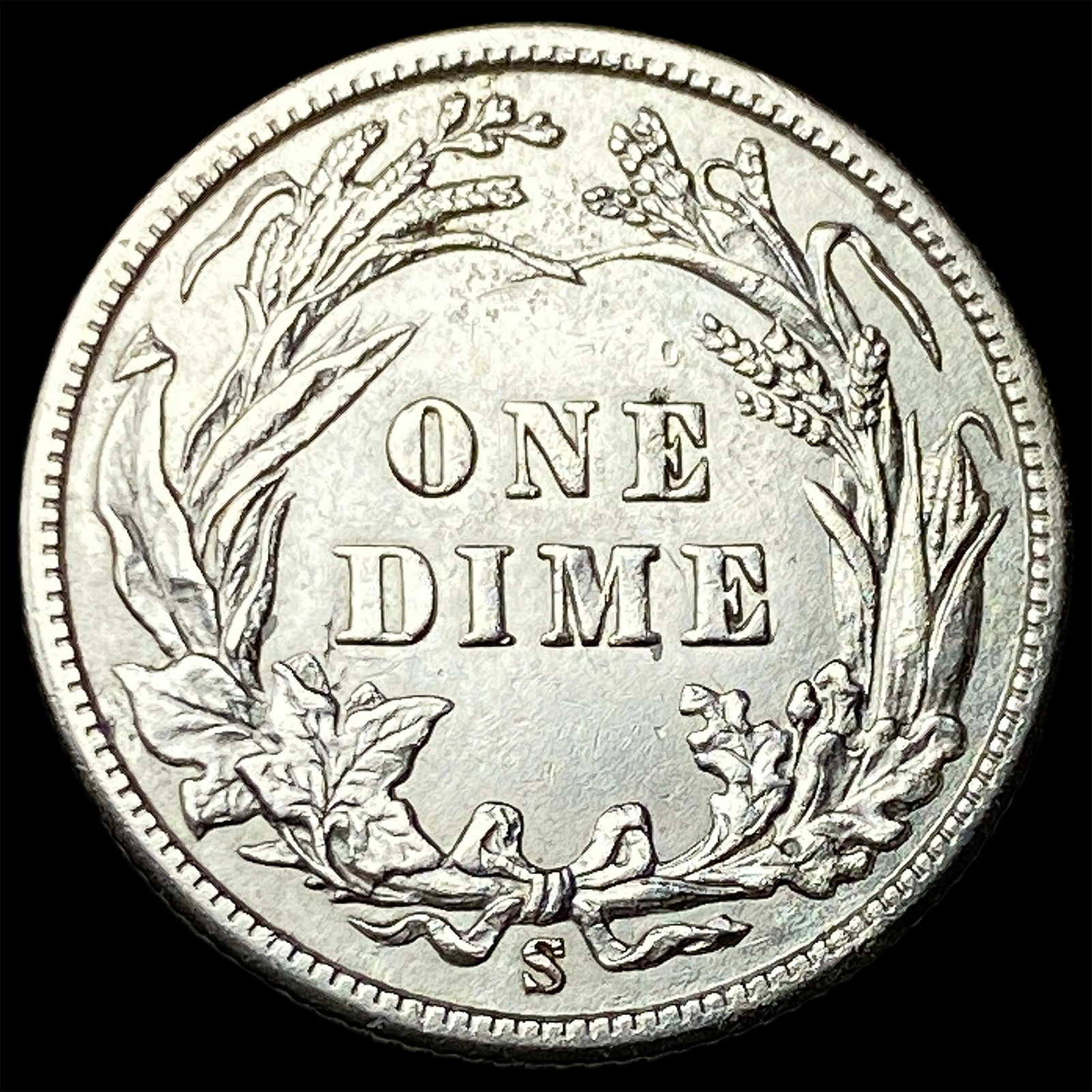 1908-S Silver Barber Dime CLOSELY UNCIRCULATED - 2