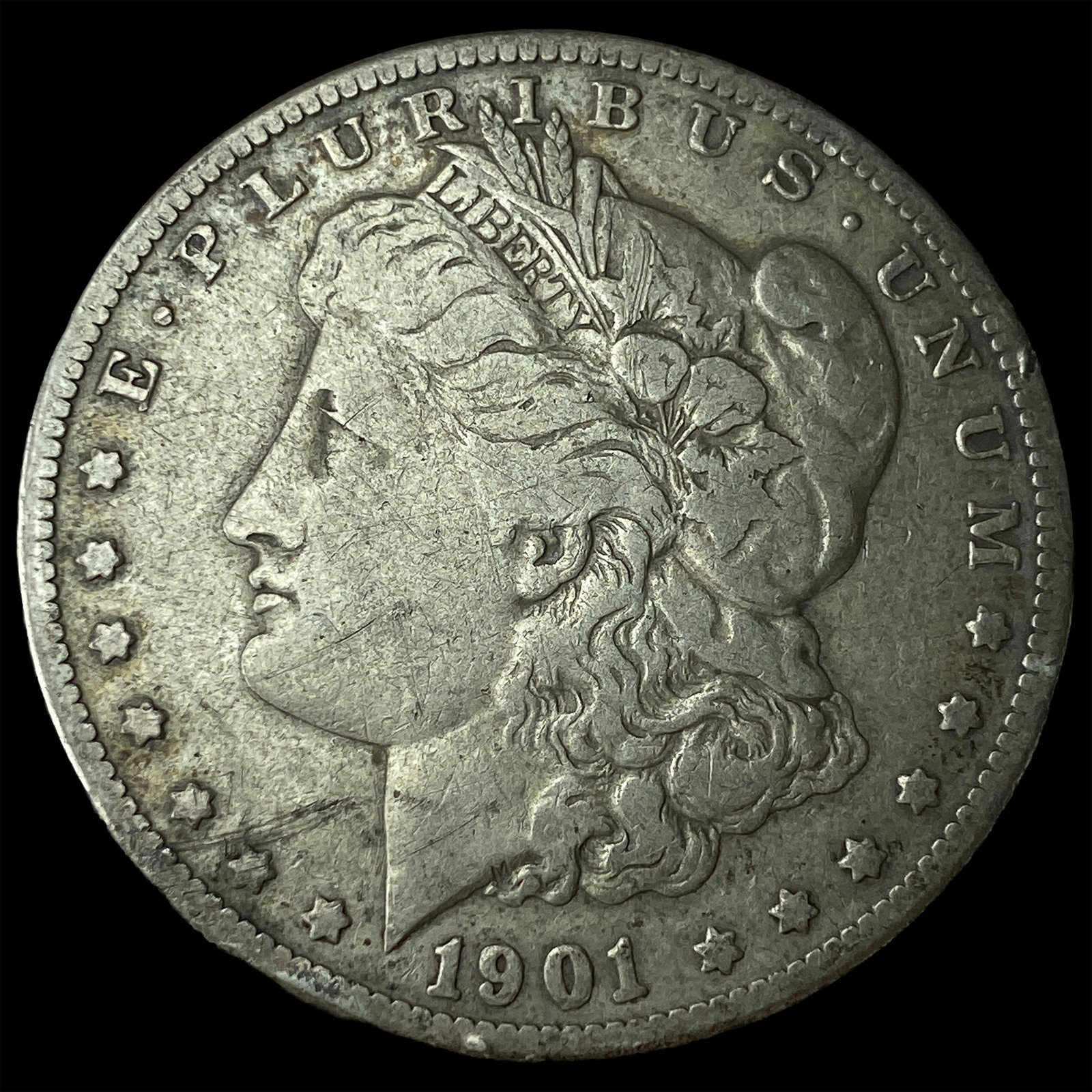 1901-S Silver Morgan Dollar LIGHTLY CIRCULATED: 1901-S Silver Morgan Dollar LIGHTLY CIRCULATED
