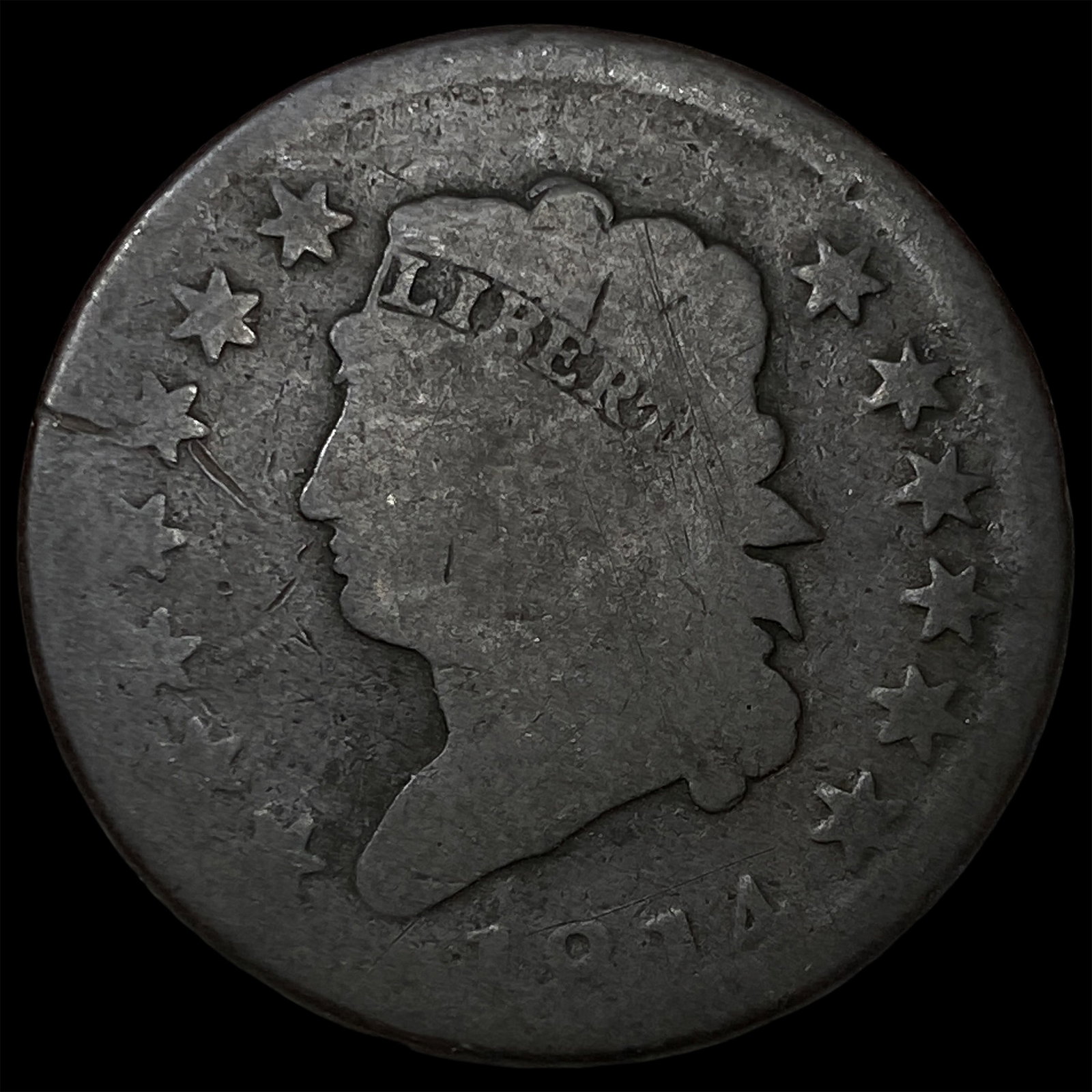 1814 Classic Head Large Cent NEARLY UNCIRCULATED: 1814 Classic Head Large Cent NEARLY UNCIRCULATED