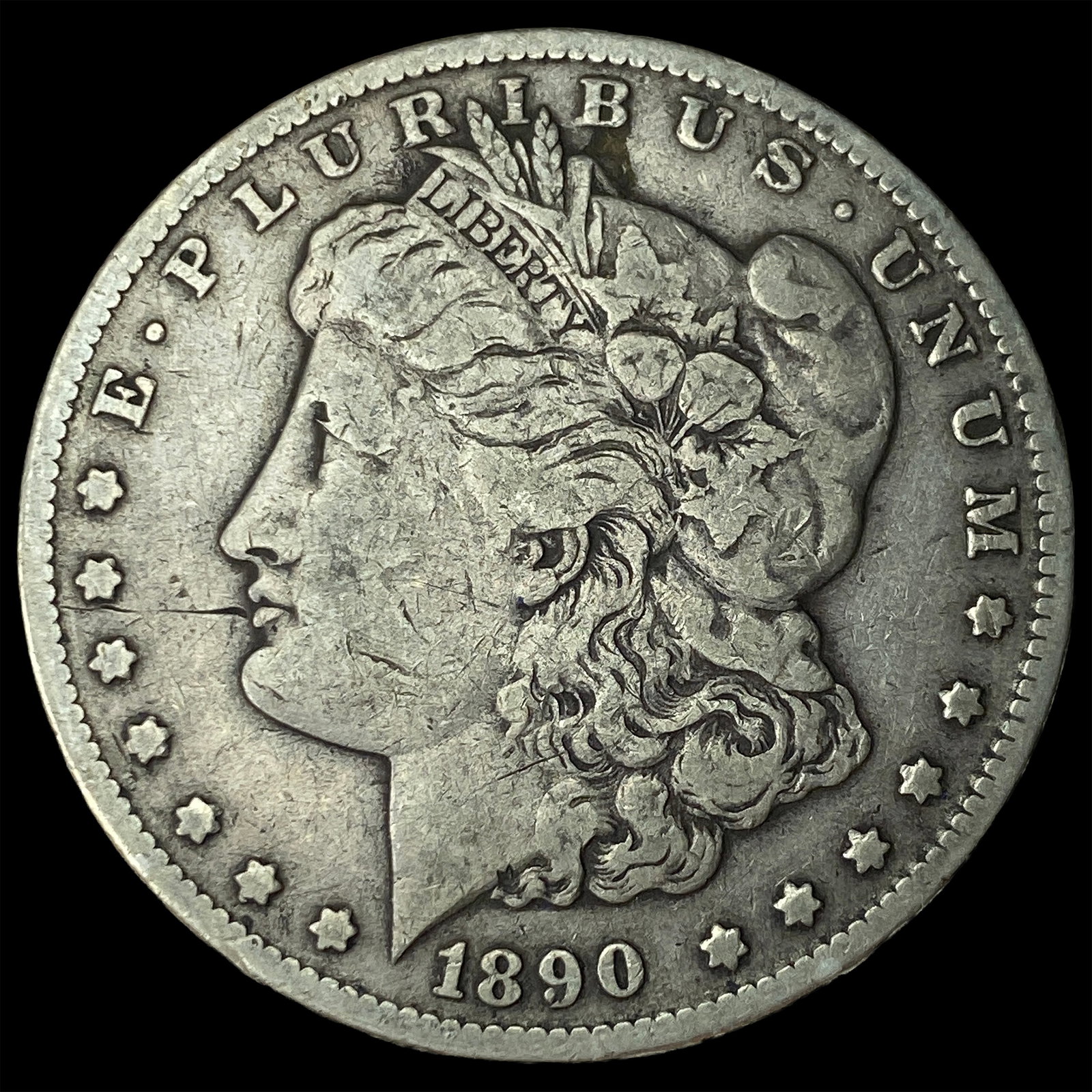1890-CC Silver Morgan Dollar LIGHTLY CIRCULATED: 1890-CC Silver Morgan Dollar LIGHTLY CIRCULATED